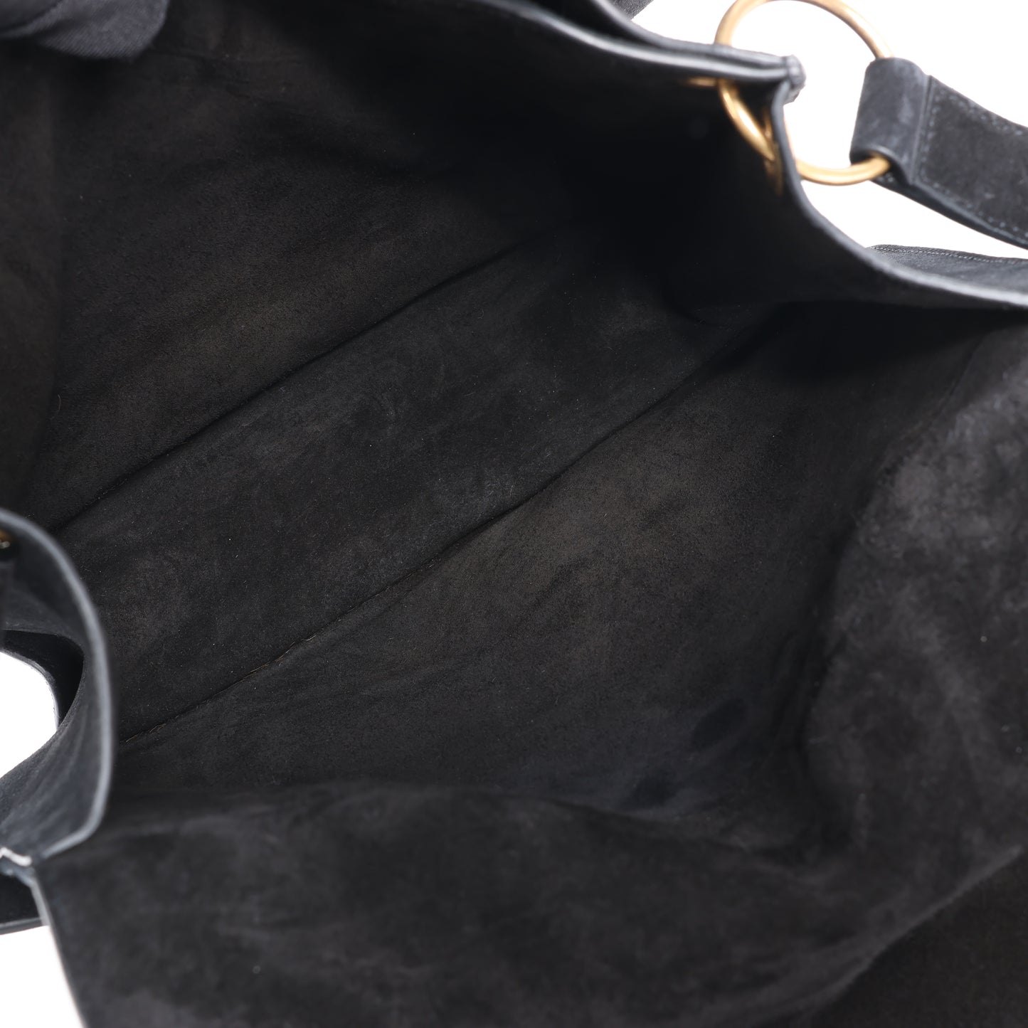 Sac à bandoulière Amalia en cuir et daim noir de Saint Laurent Paris
