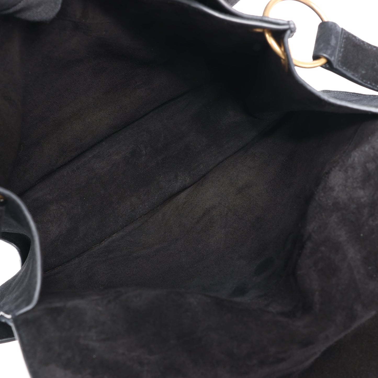 Saint Laurent Paris Amalia Leather Suede Shoulder bag in Black