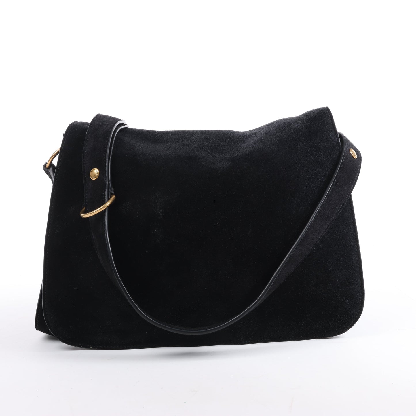 Saint Laurent Paris Amalia Leather Suede Shoulder bag in Black
