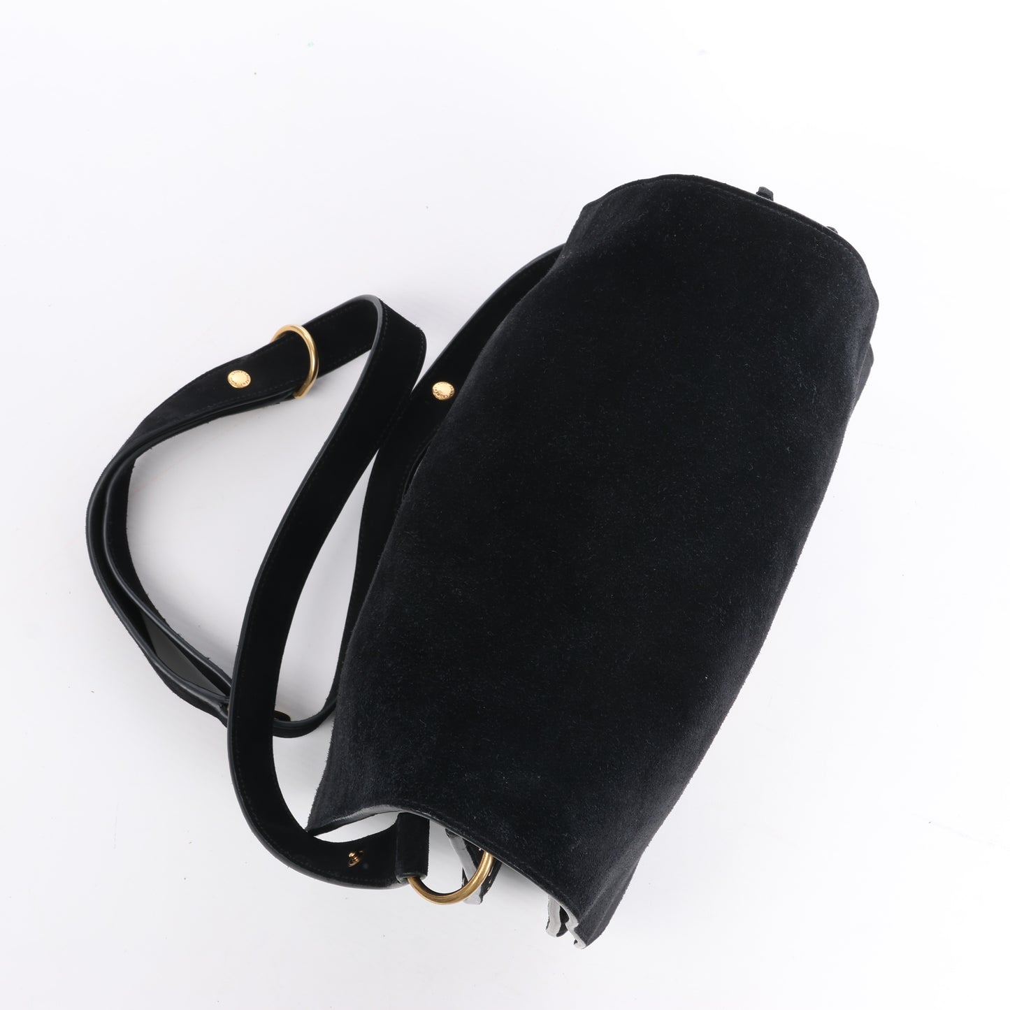 Sac à bandoulière Amalia en cuir et daim noir de Saint Laurent Paris
