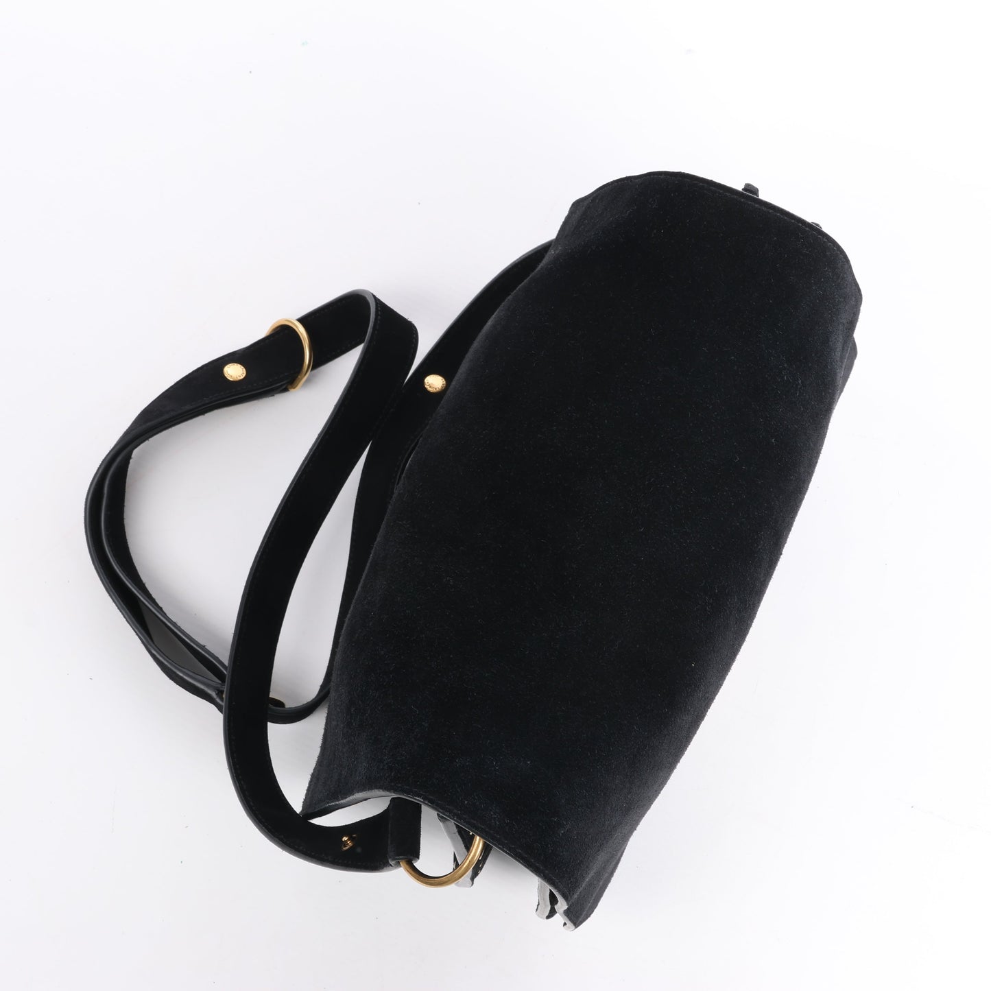 Saint Laurent Paris Amalia Leather Suede Shoulder bag in Black
