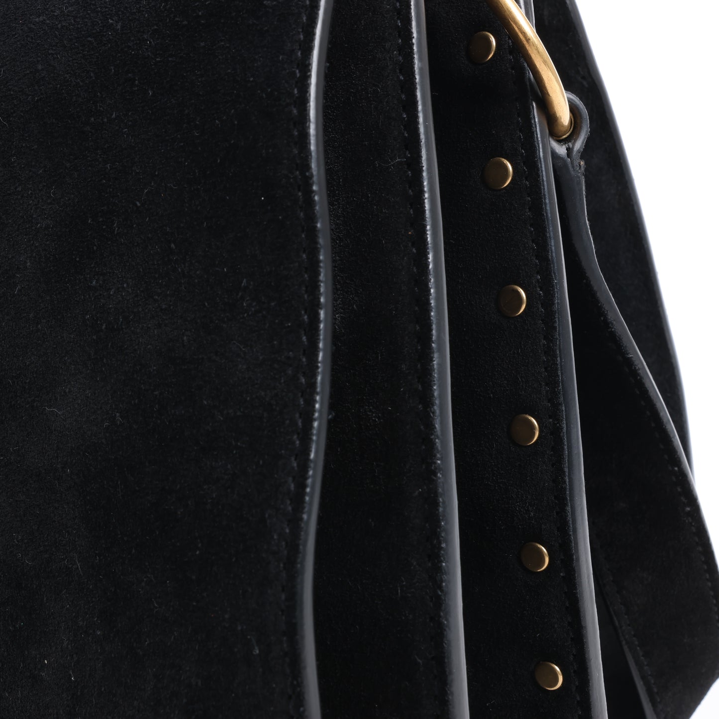 Sac à bandoulière Amalia en cuir et daim noir de Saint Laurent Paris