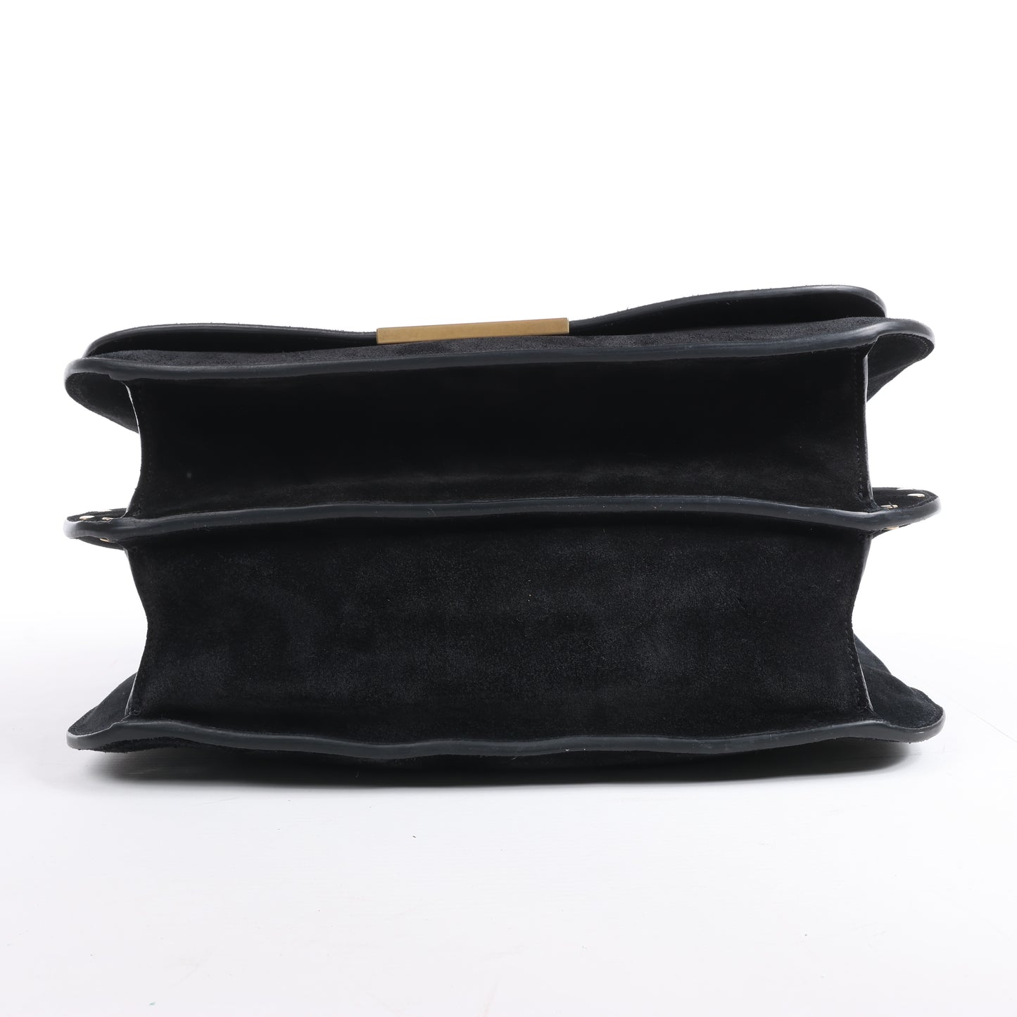Sac à bandoulière Amalia en cuir et daim noir de Saint Laurent Paris