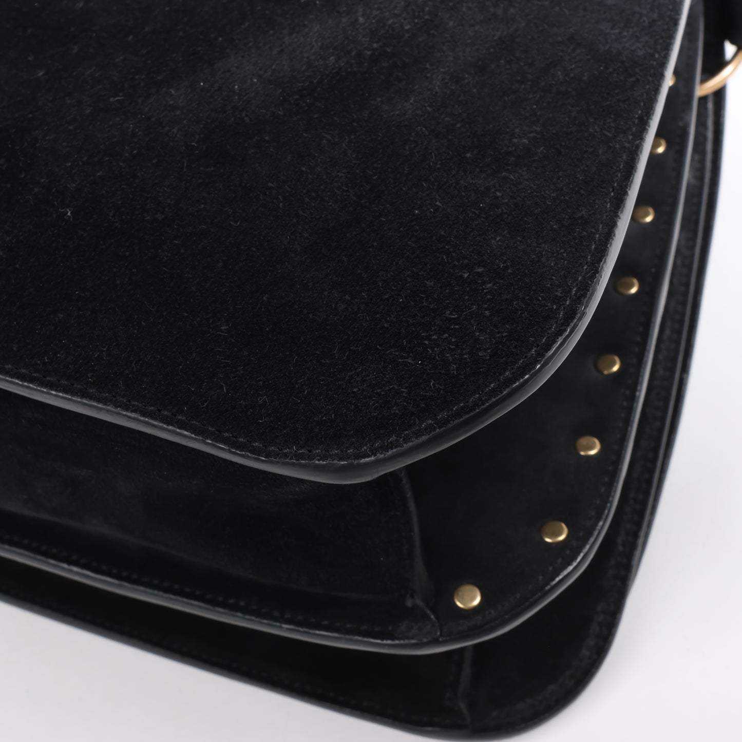 Sac à bandoulière Amalia en cuir et daim noir de Saint Laurent Paris