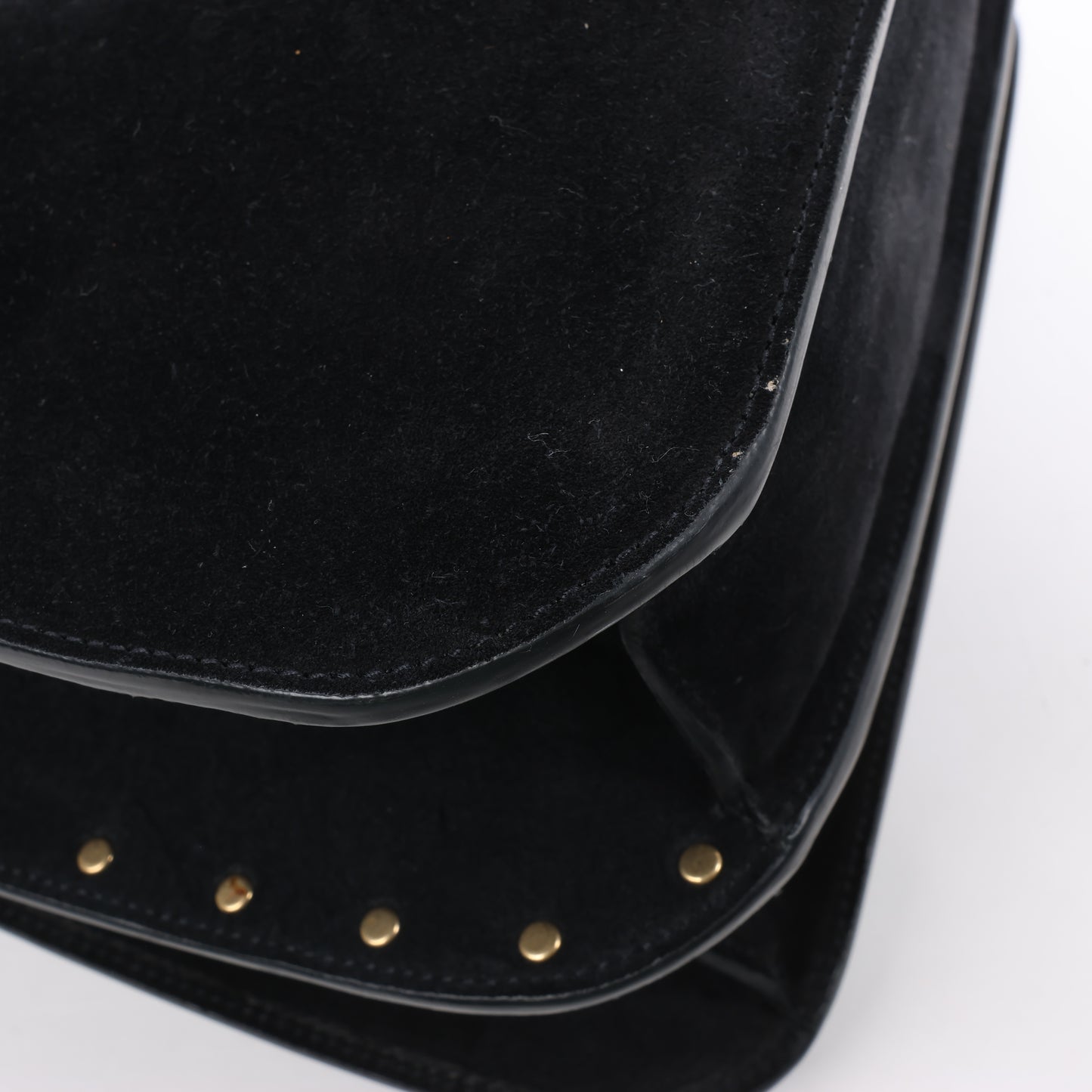 Sac à bandoulière Amalia en cuir et daim noir de Saint Laurent Paris