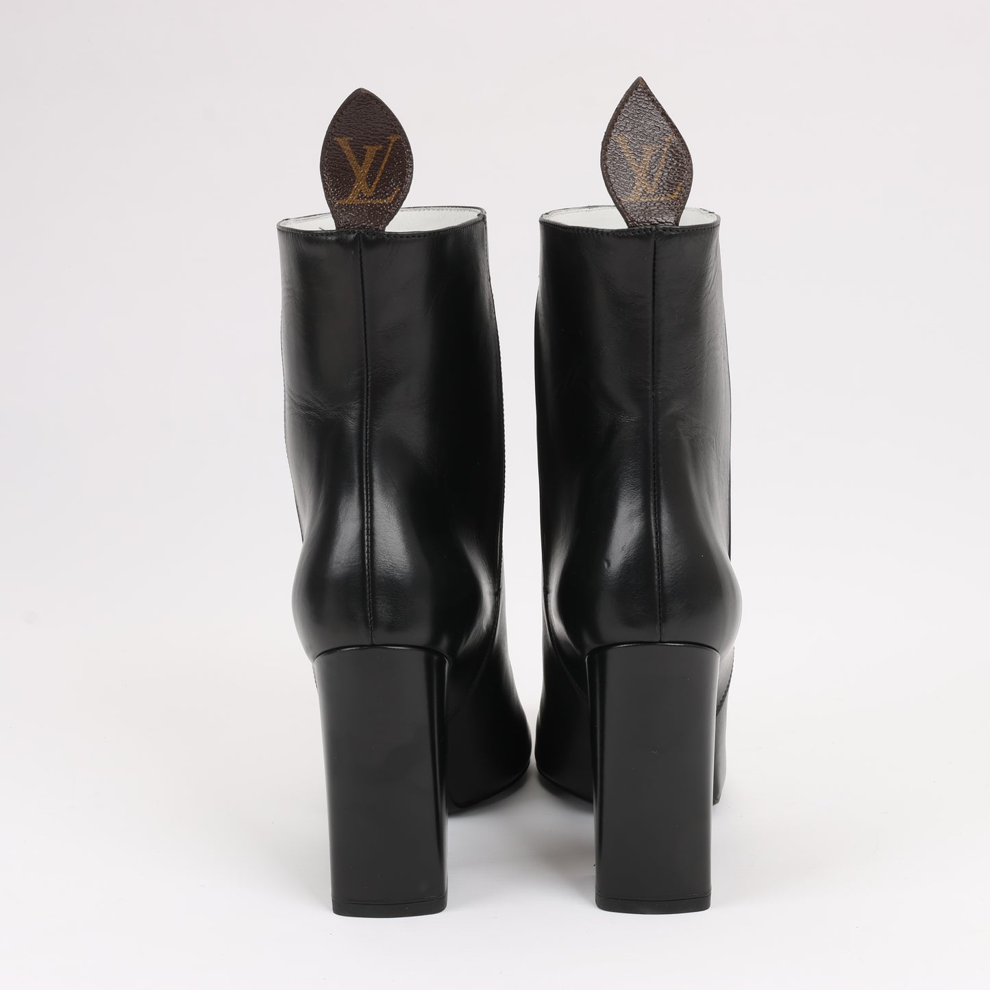 Louis Vuitton Match Making Line 17 Jahre Kurze Lederstiefel in Schwarz BR0177, Größe 39 EU