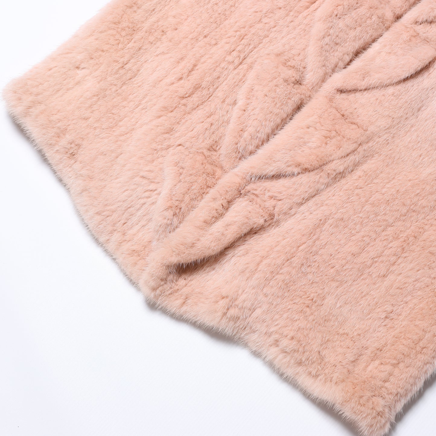 Escada Pink Mink Fur Coat, Size 38