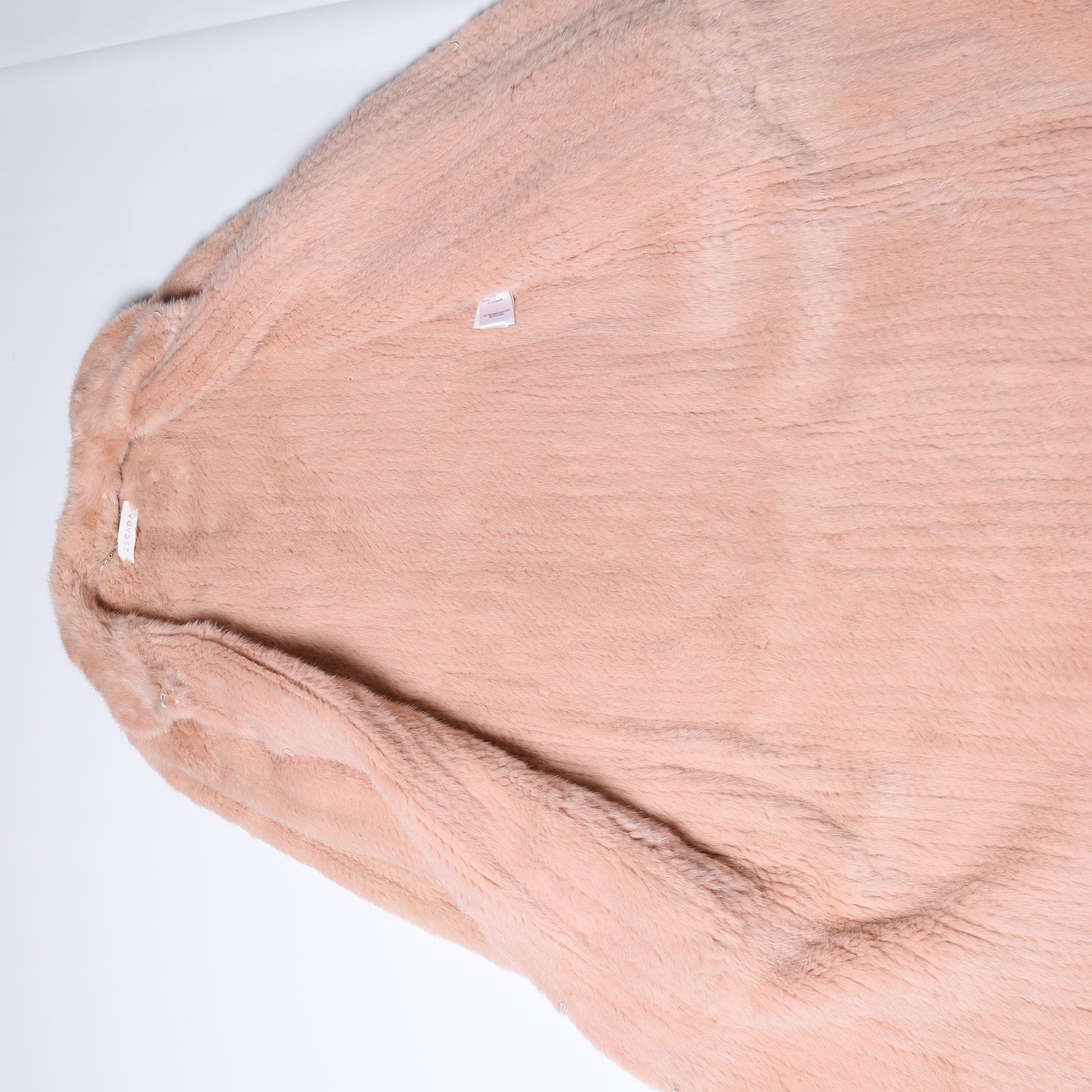 Escada Pink Mink Fur Coat, Size 38