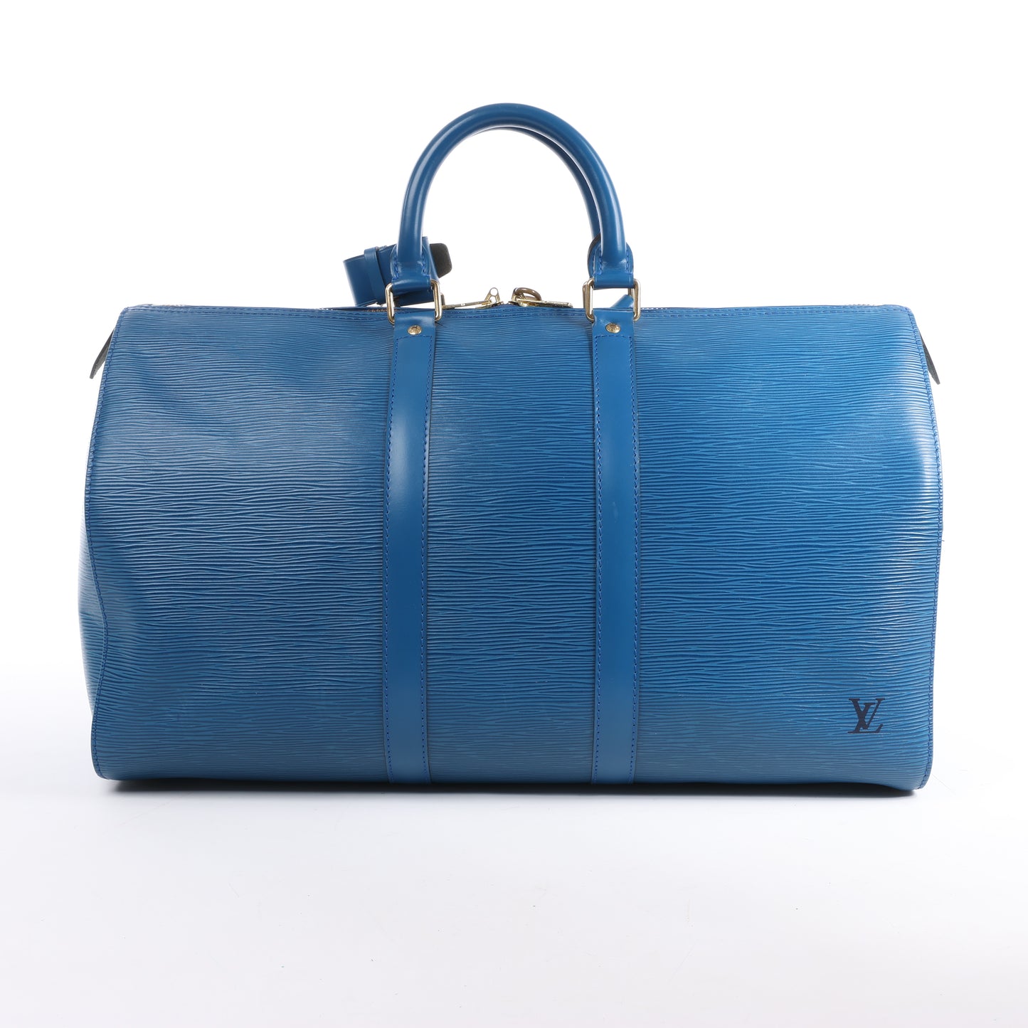 Louis Vuitton Epi Leder Keepall 45 Reisetasche in Blau M42975