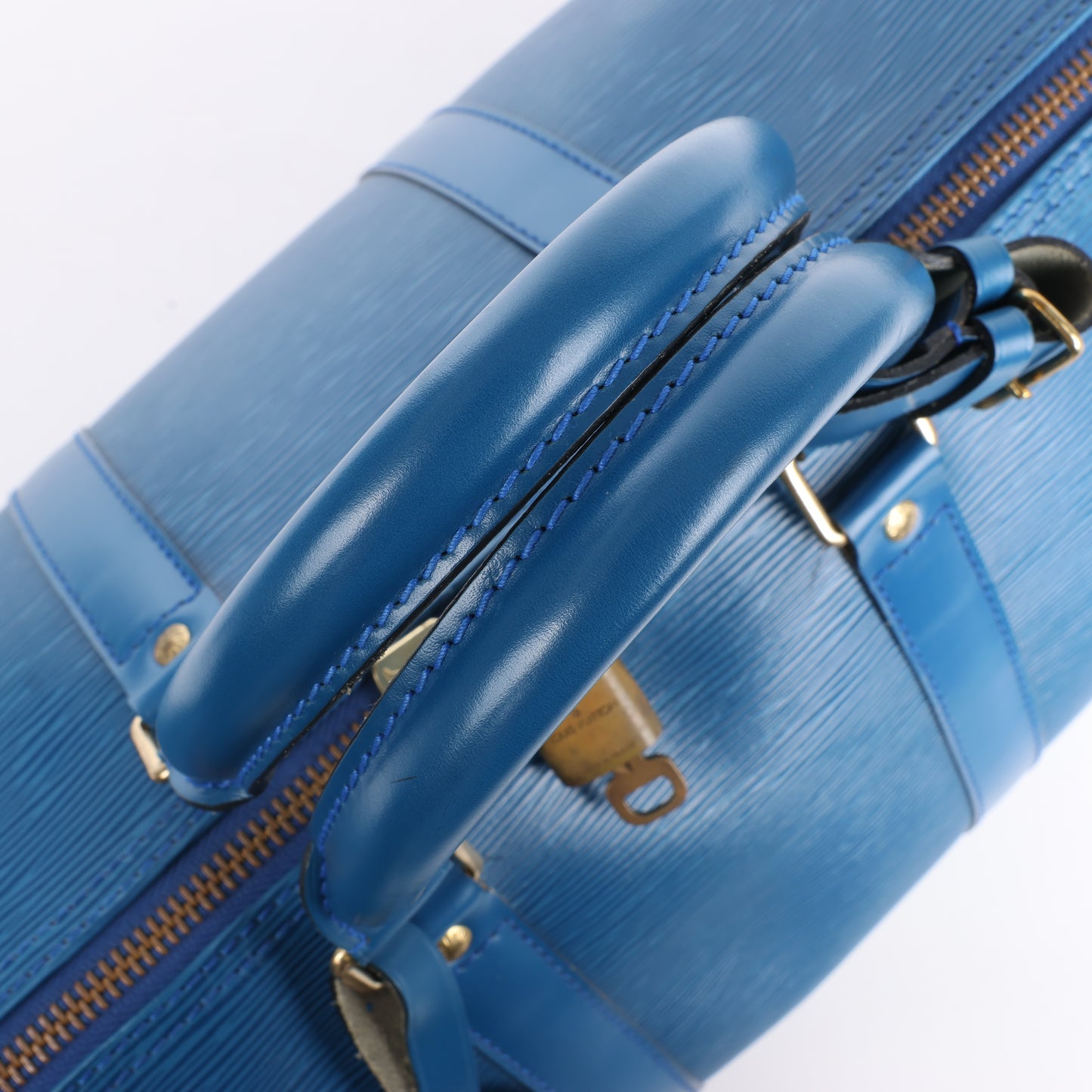 Louis Vuitton Epi Leder Keepall 45 Reisetasche in Blau M42975
