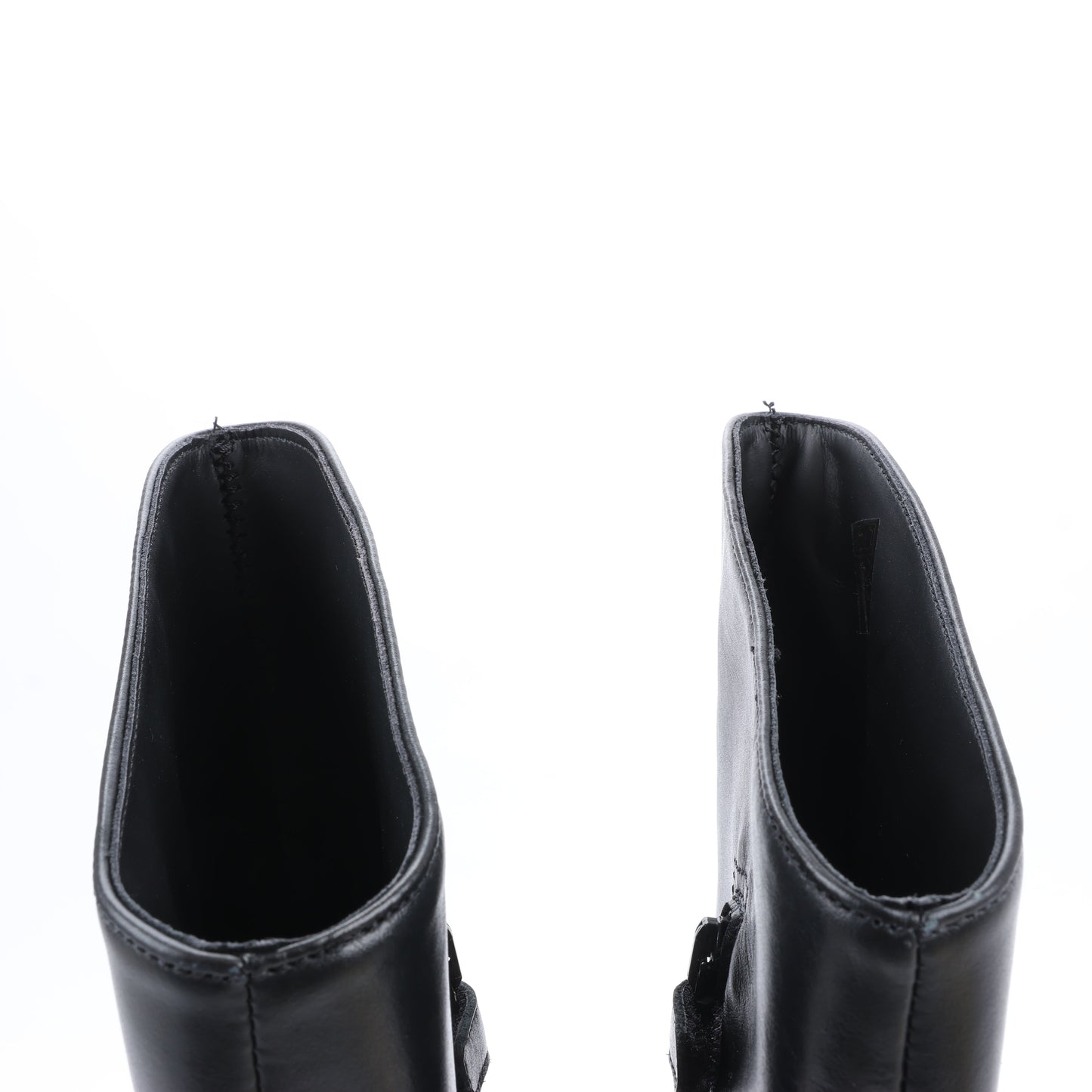 Dolce & Gabbana Leather Boots Black x Red Studs Sequins Patch in Size 37 EU
