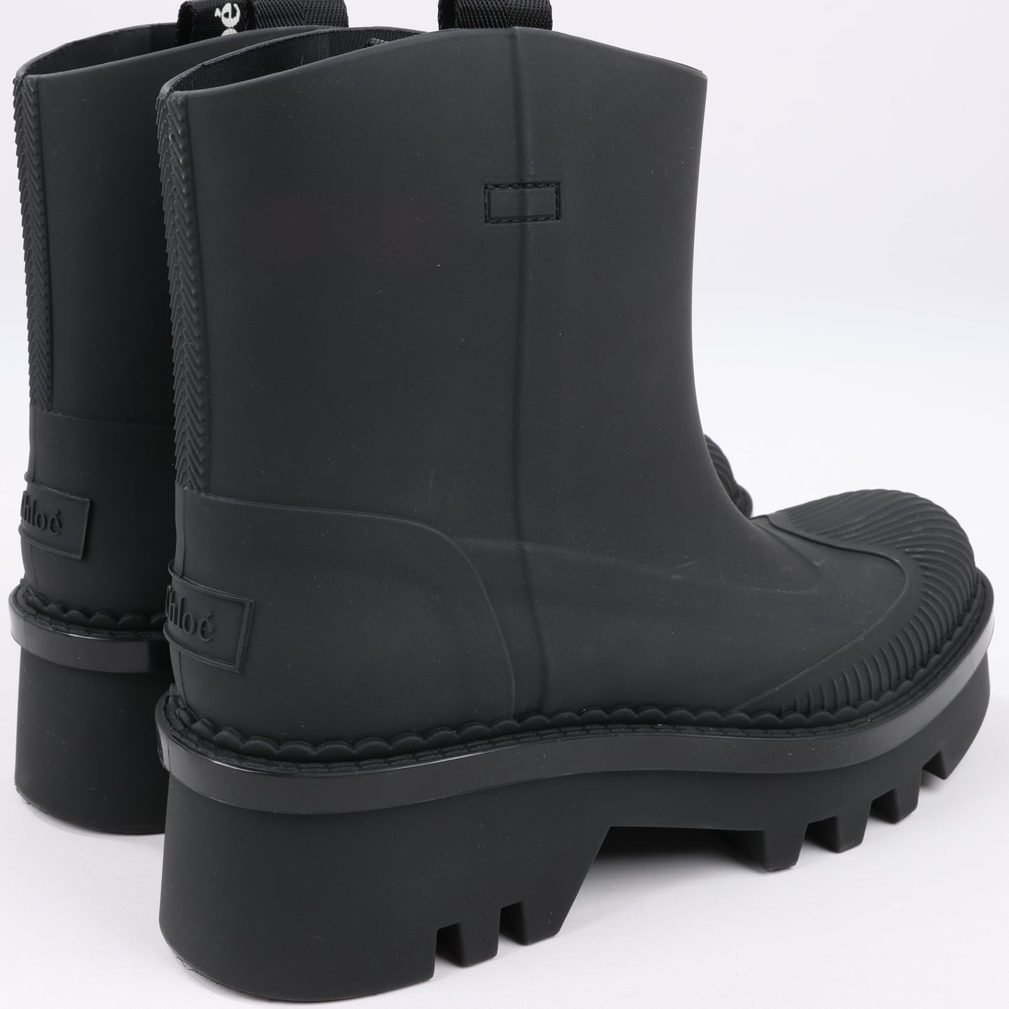 Chloe Gummi-Regenstiefeletten in Schwarz 032324, Größe 39 EU