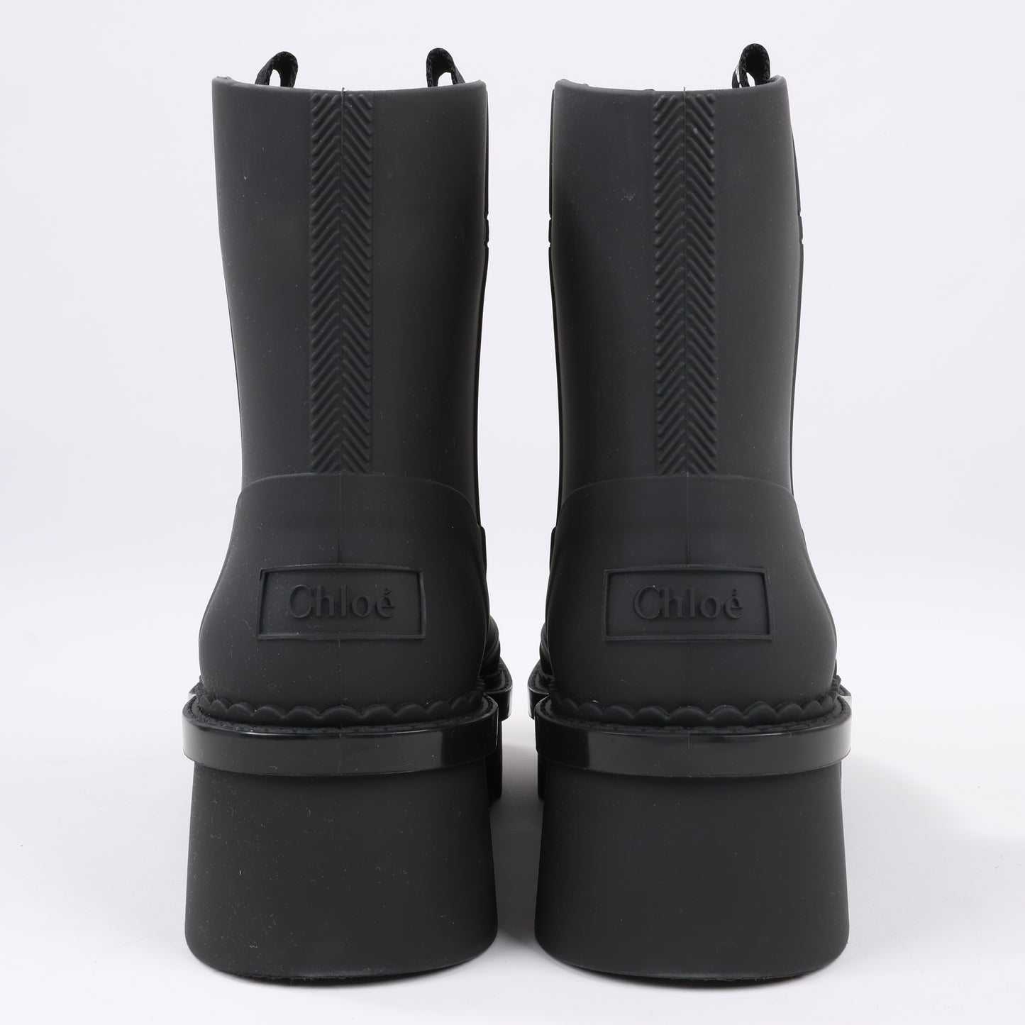 Chloe Gummi-Regenstiefeletten in Schwarz 032324, Größe 39 EU