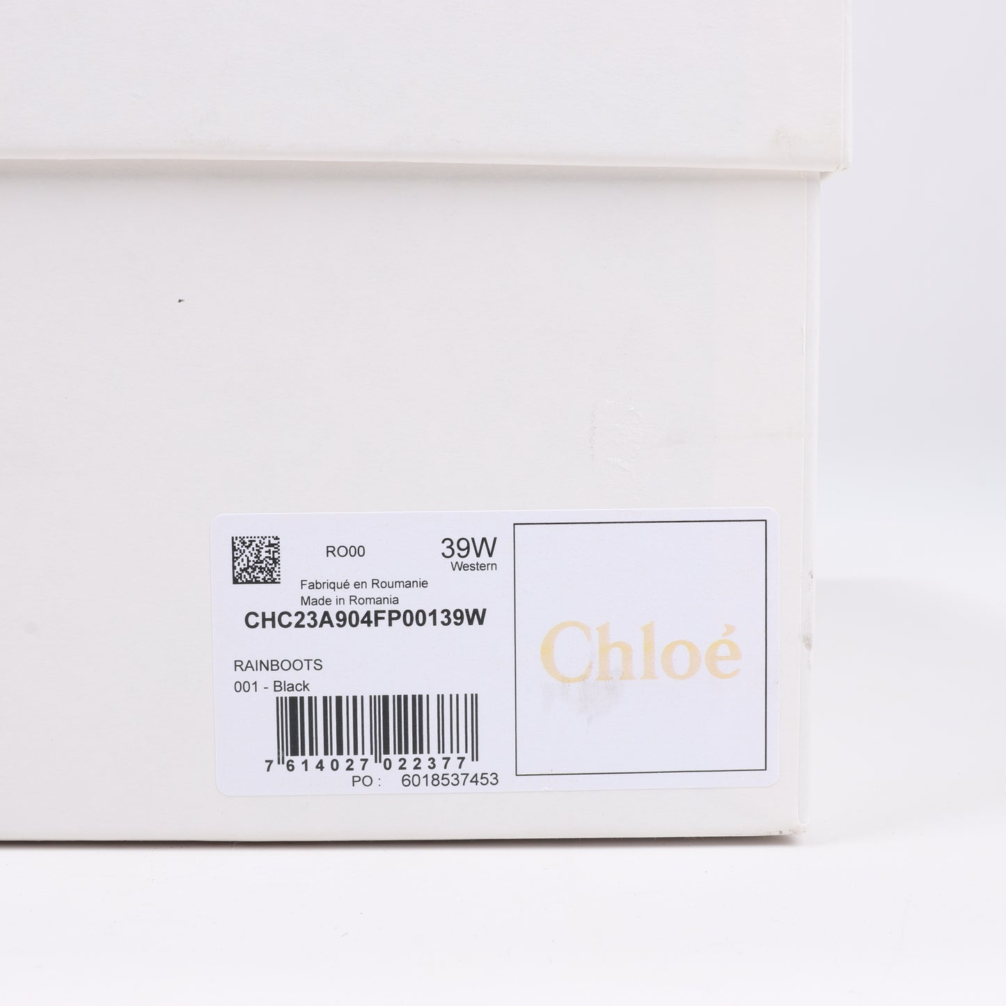 Chloe Gummi-Regenstiefeletten in Schwarz 032324, Größe 39 EU