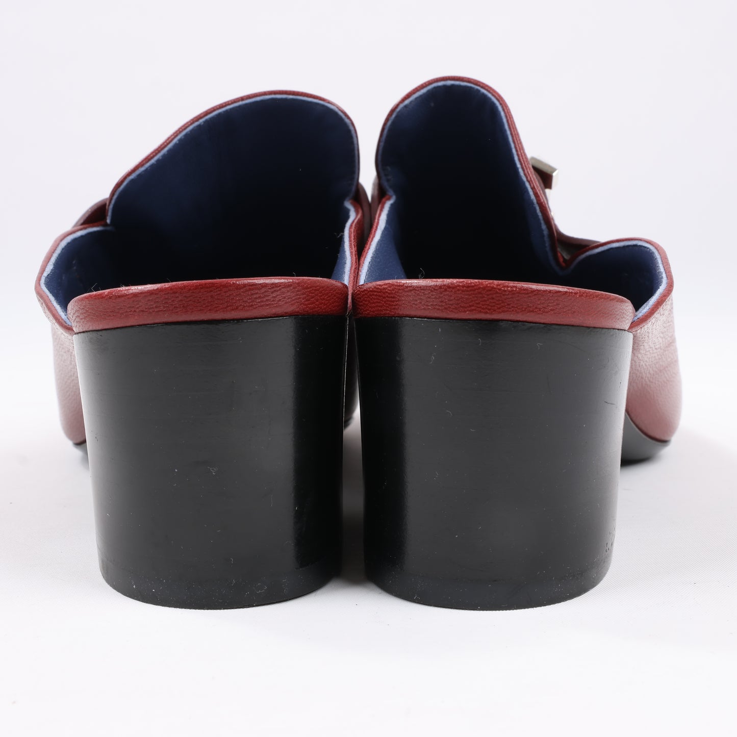 Hermes Paradis Leder Pantolette Constance in Burgund, Größe 37,5 EU