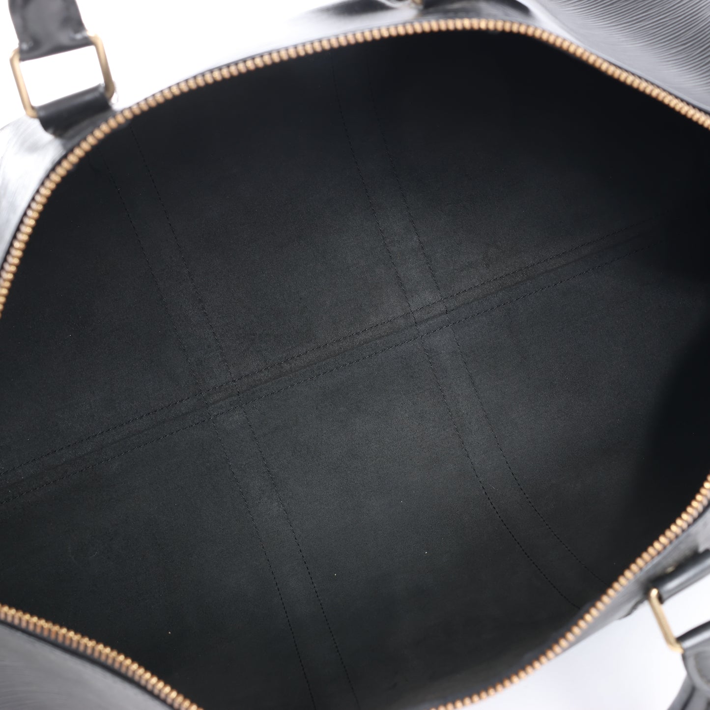 Louis Vuitton Epi Leder Keepall 50 Reisetasche in Schwarz M42962