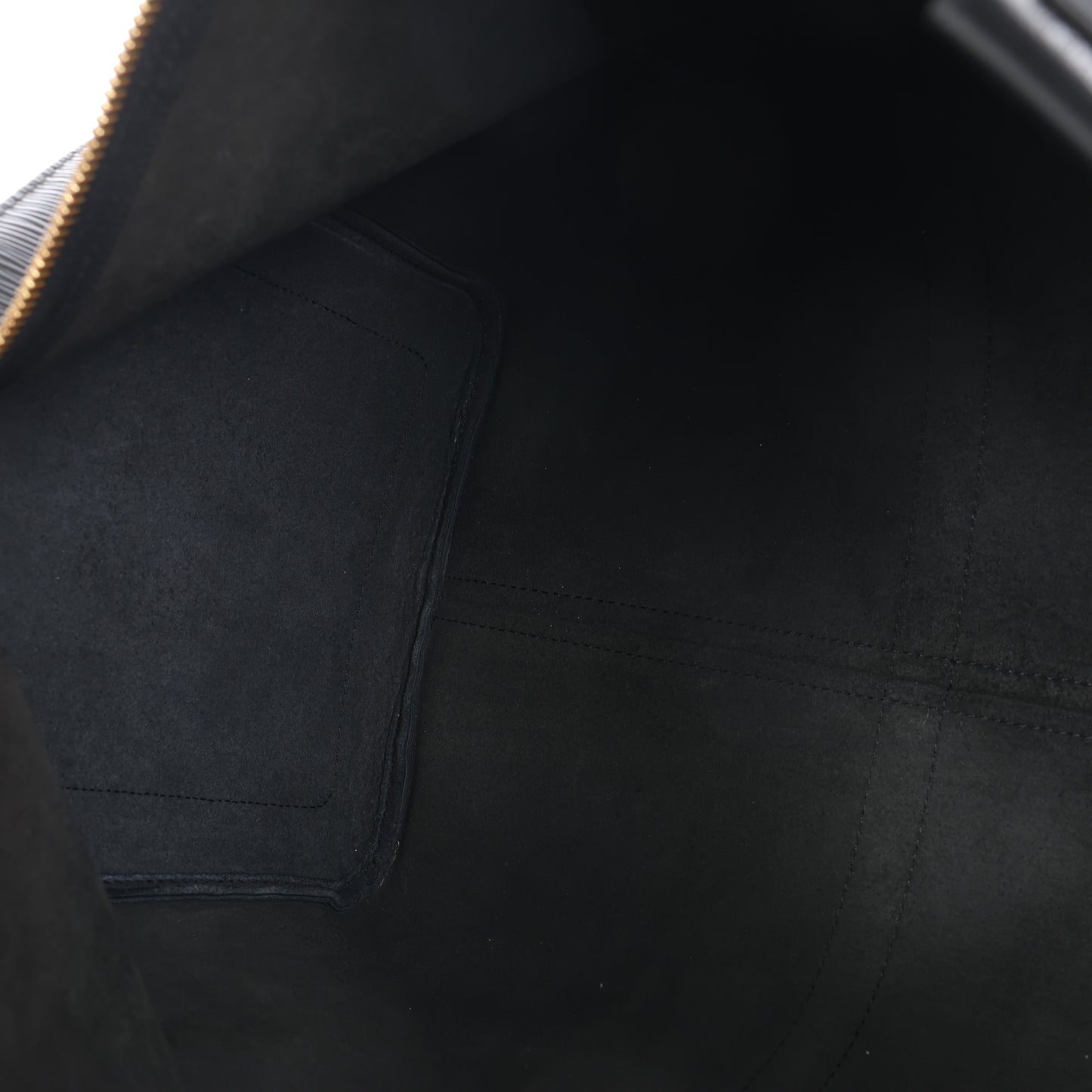 Louis Vuitton Epi Leder Keepall 50 Reisetasche in Schwarz M42962