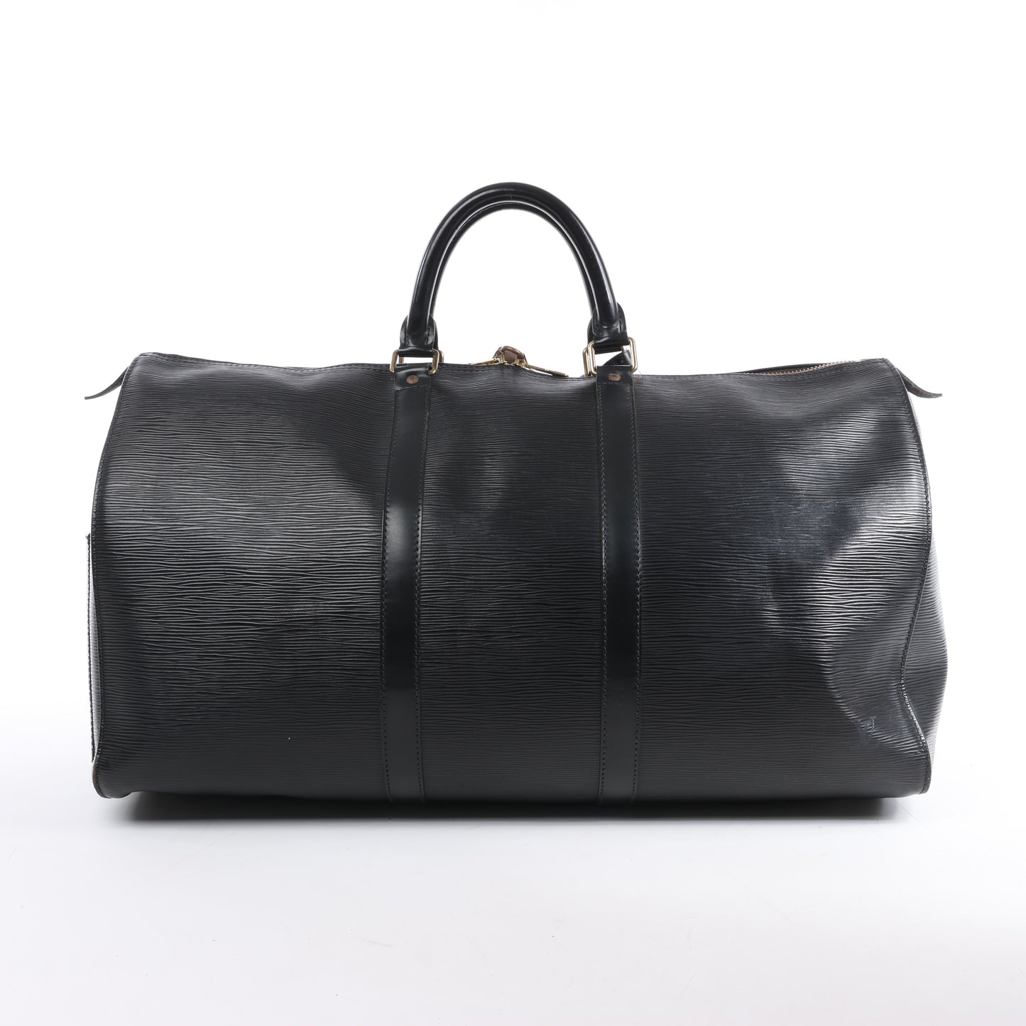 Louis Vuitton Epi Leder Keepall 50 Reisetasche in Schwarz M42962