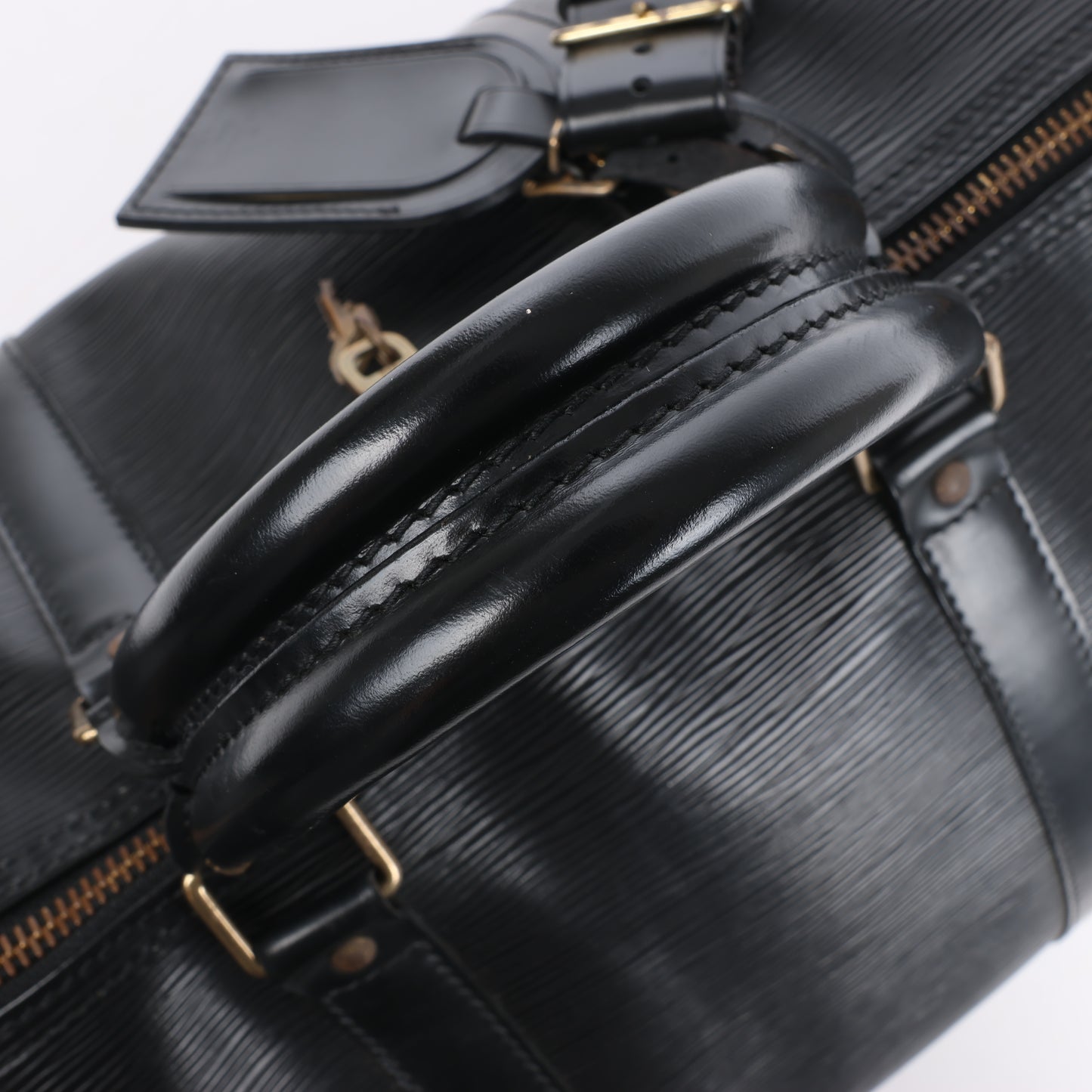 Louis Vuitton Epi Leder Keepall 50 Reisetasche in Schwarz M42962