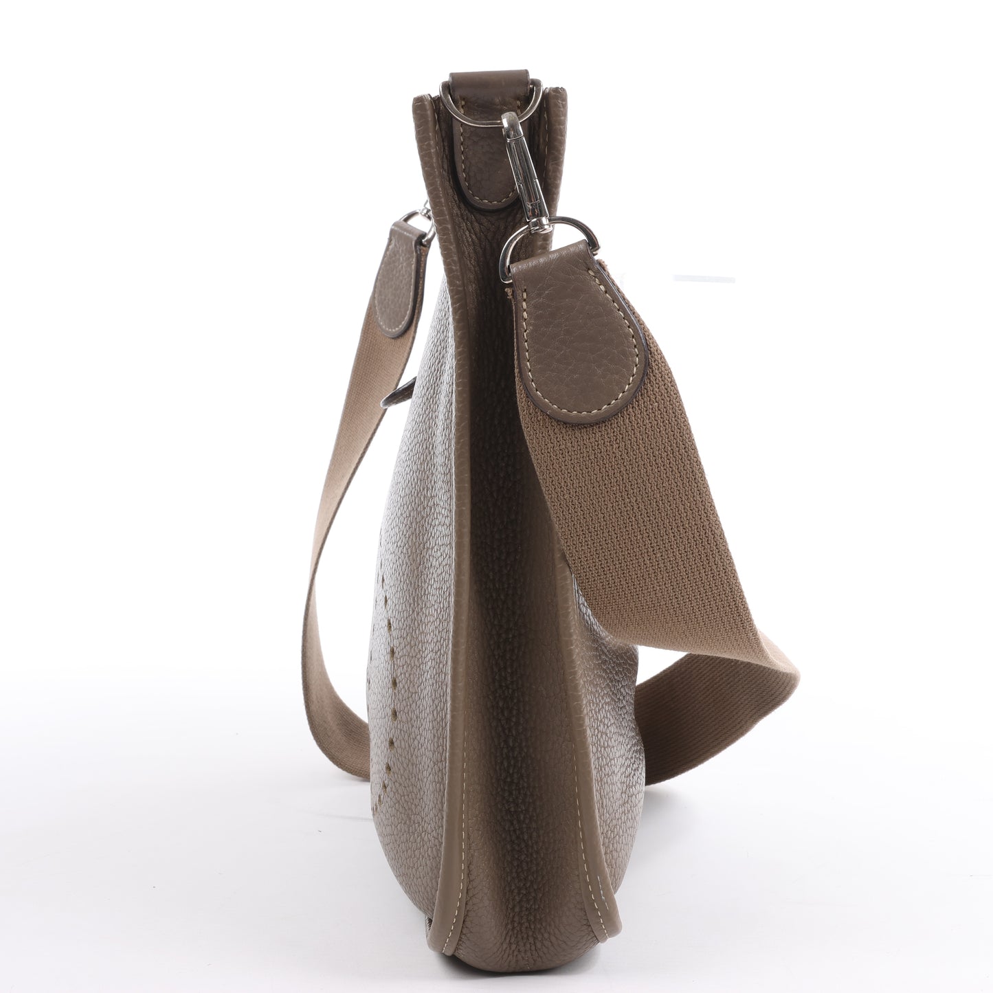 Hermès Evelyne 1 29 PM Taurillon Clemence Taupe Silber Metallbeschläge L: 2008