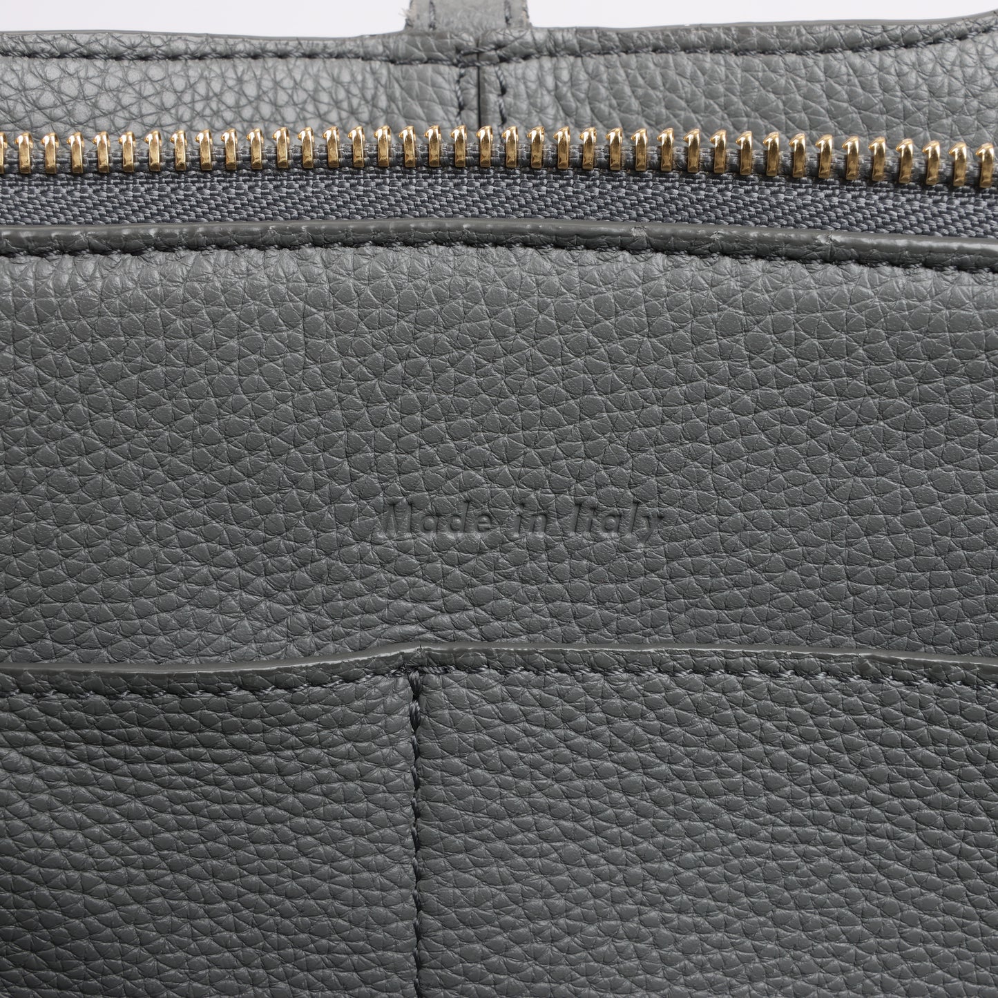 Celine Tri-Fold Leather Shoulder Bag in Grey