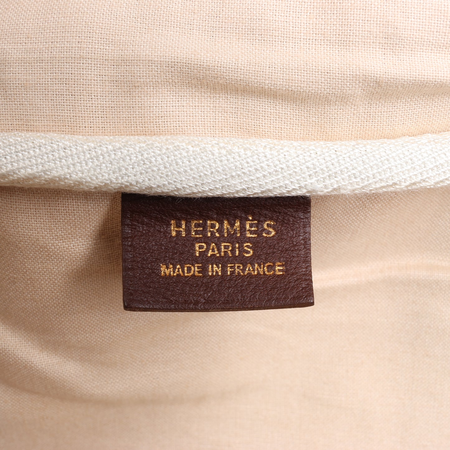 HERMES Victoria 43 Taurillon x Toile Reisetasche in Braun x Beige
