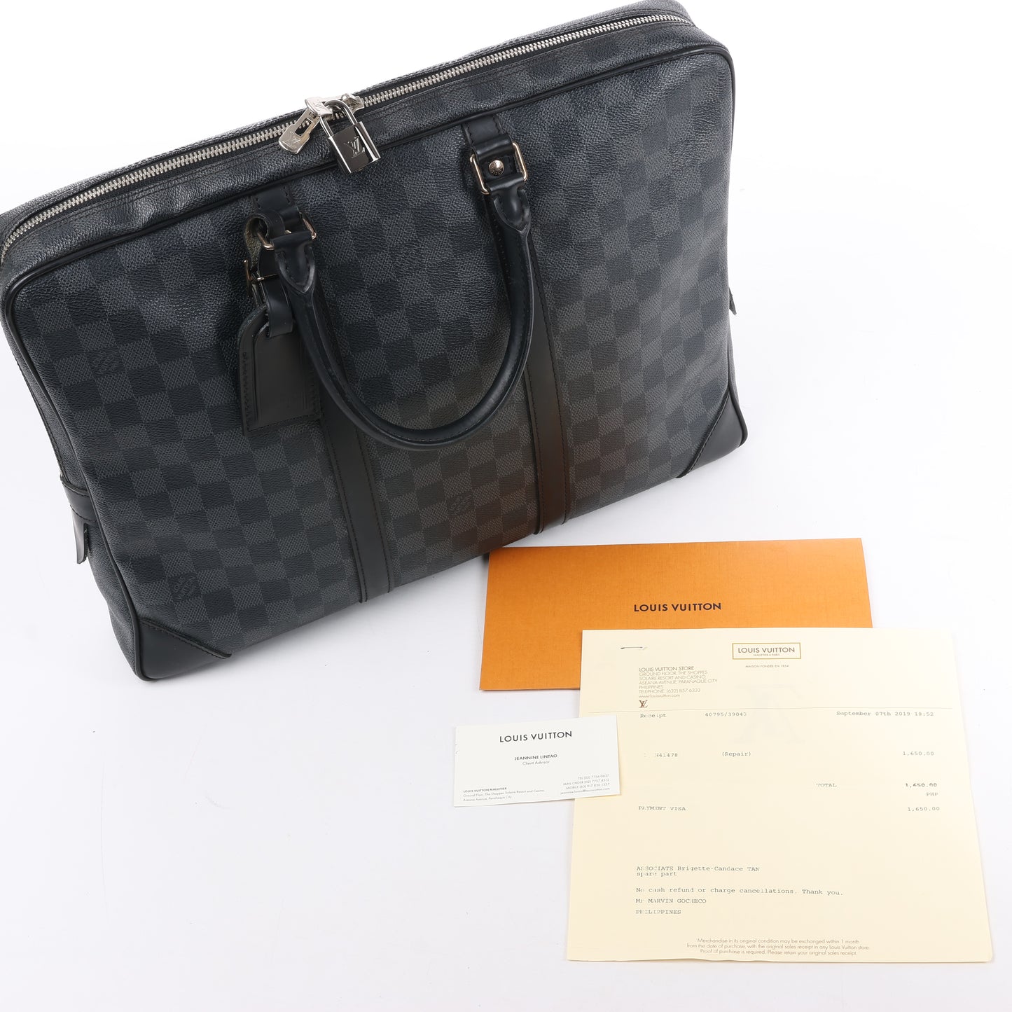 Louis Vuitton Damier Graphite Porte Documents Voyages Handbag