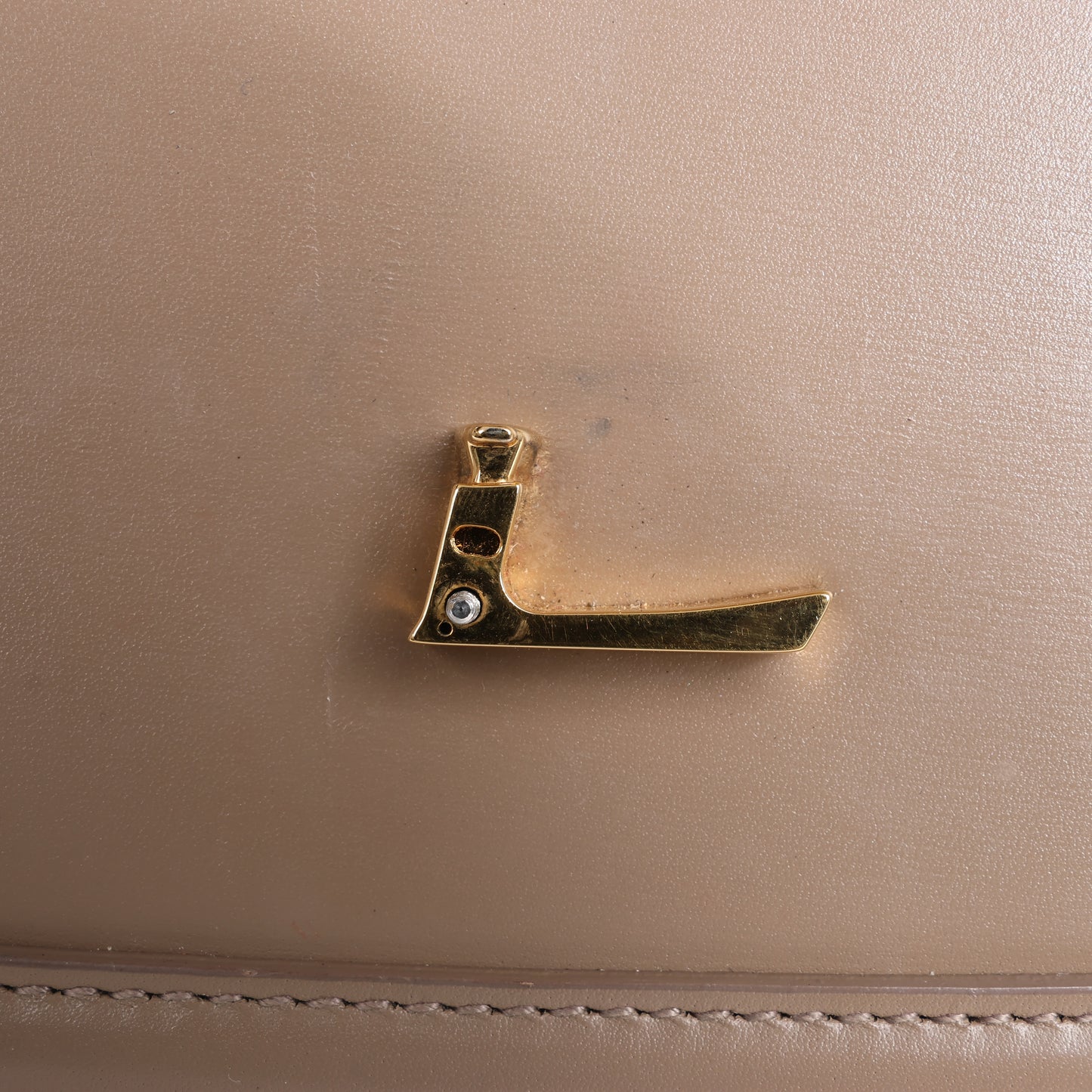 Sac à bandoulière en cuir Solferino de Saint Laurent Paris en beige