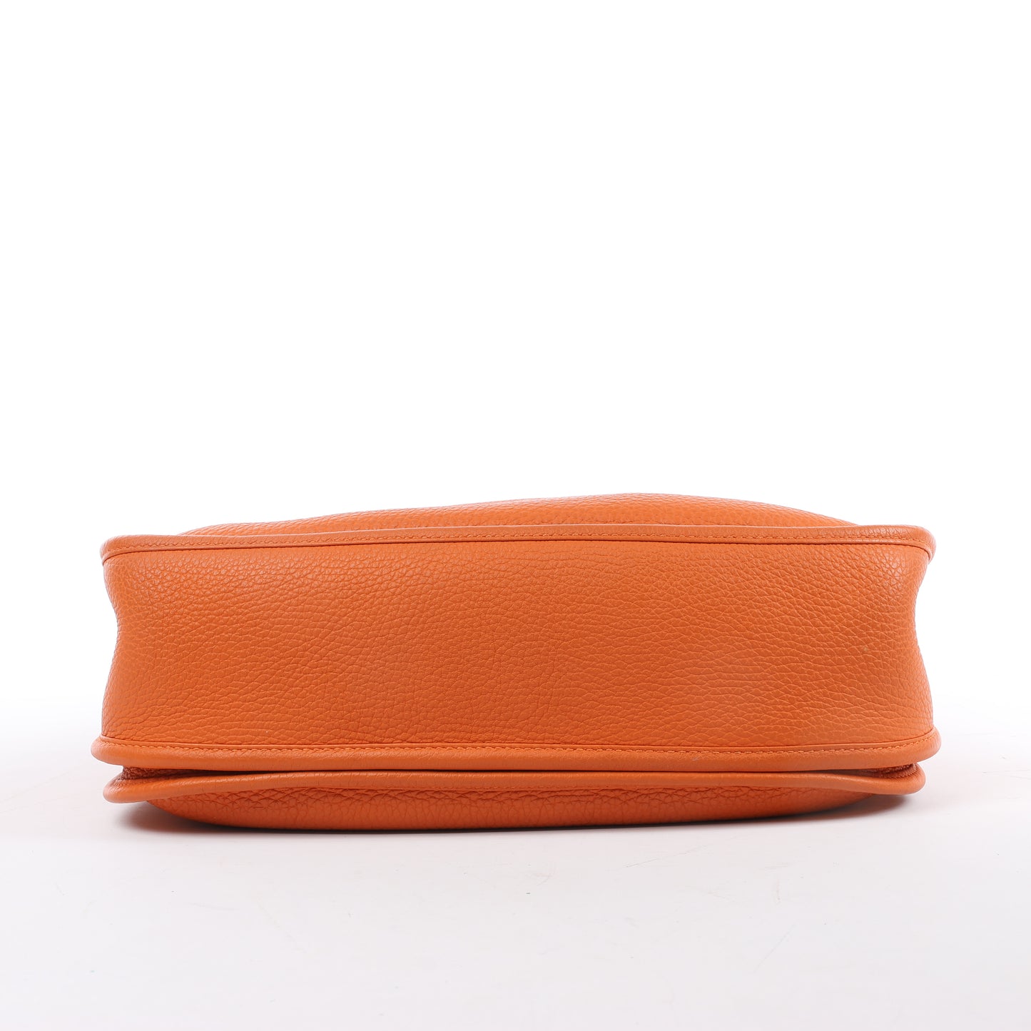 HERMES Evelyne 1 33 GM Taurillon Clemence Orange Silber Metallbeschläge Umhängetasche □JO: 2011