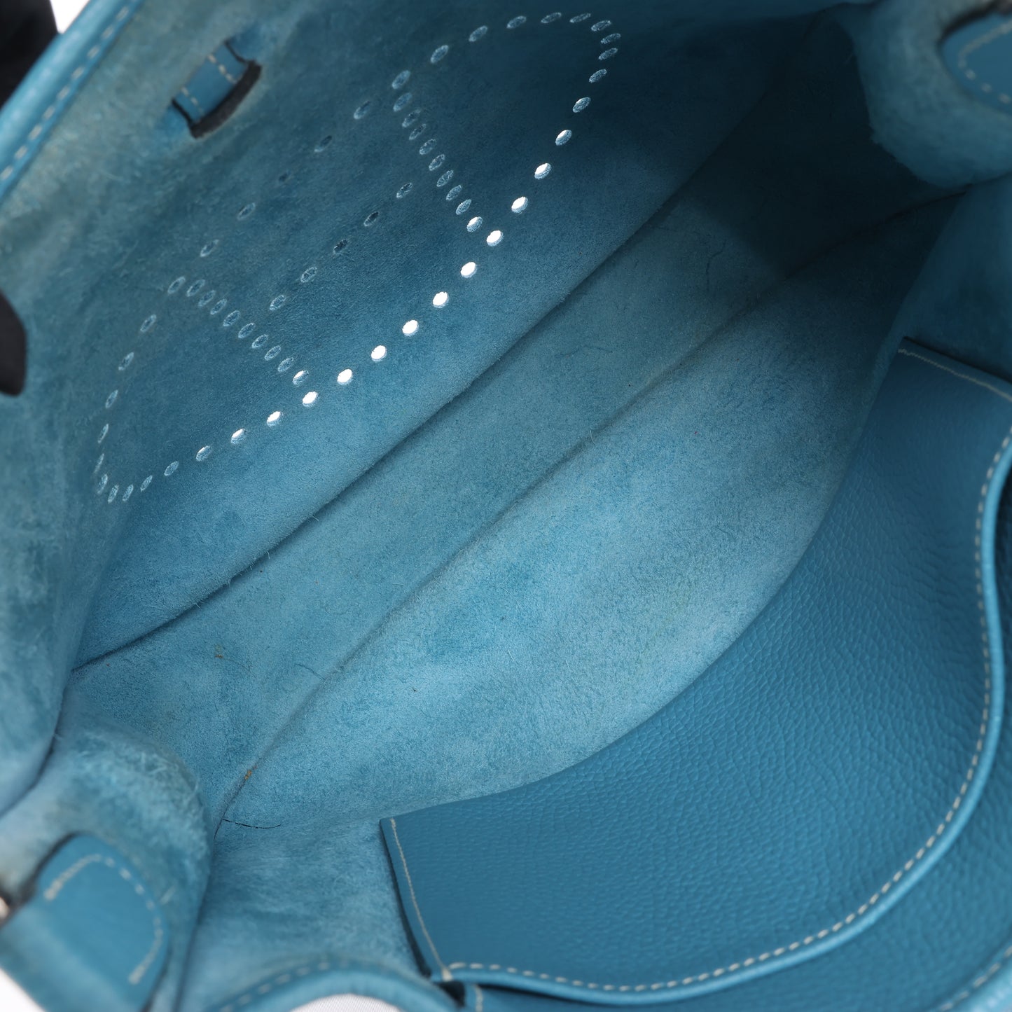 Hermès Evelyne 1 29 PM Taurillon Clémence Bleu Jean Garnitures en métal argenté □H: 2004