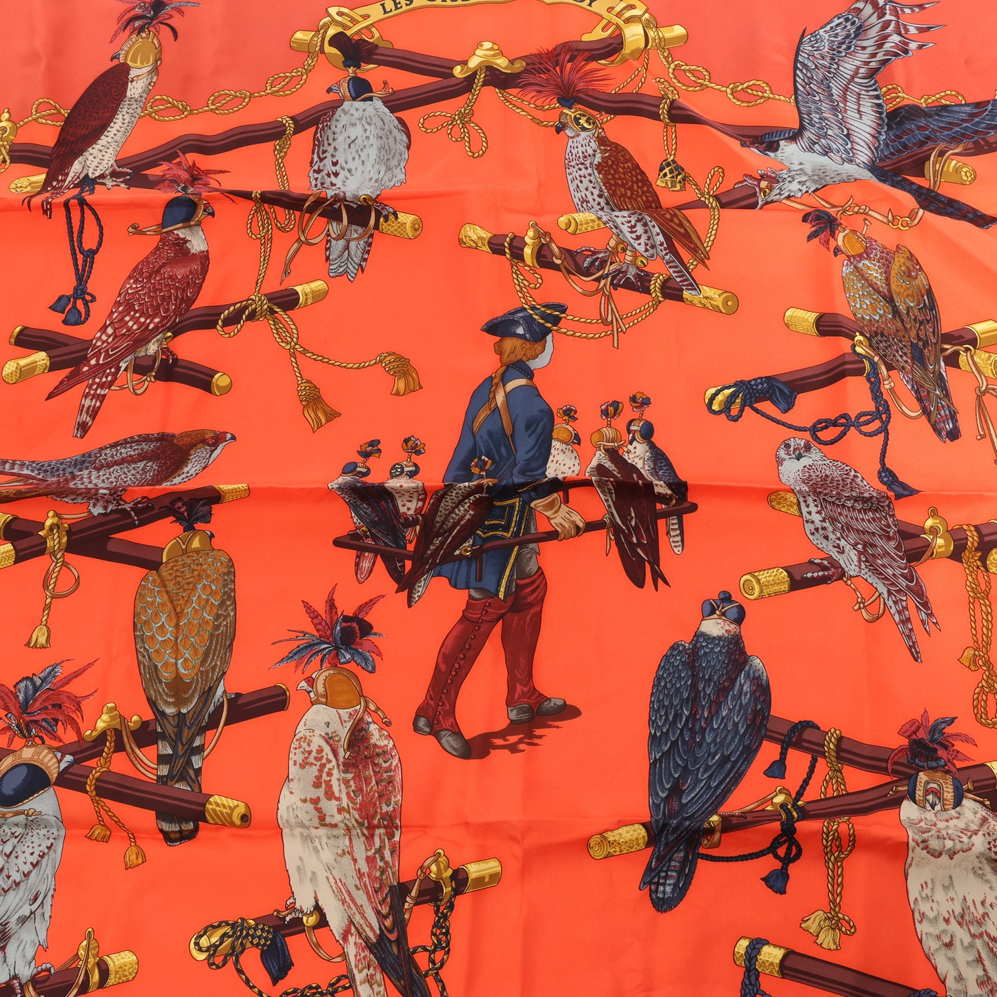 Hermès Carré 90 „LES OISEAUX DU ROY“ Seidenschal