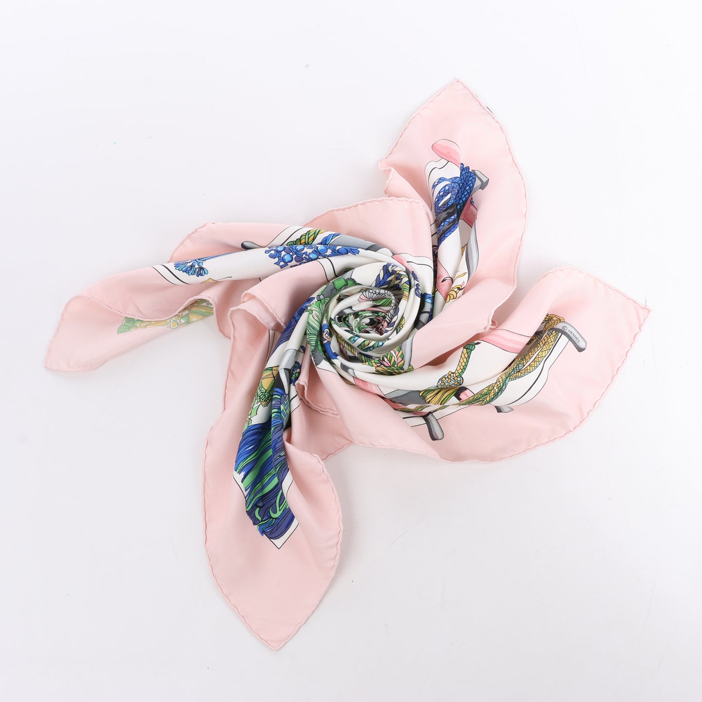 Hermes Carré 90 "PASEMENTERIE" 100% Soie Foulard