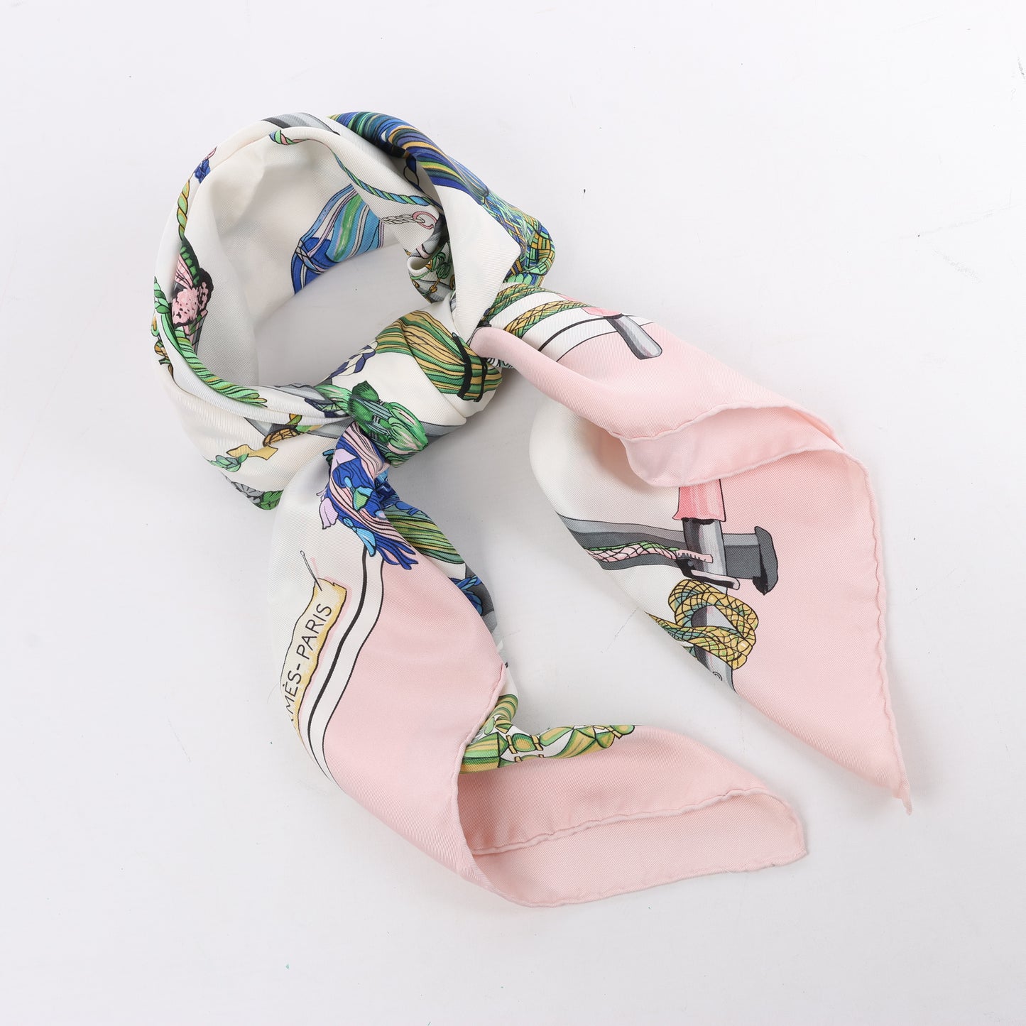 Hermes Carré 90 "PASEMENTERIE" 100% Soie Foulard