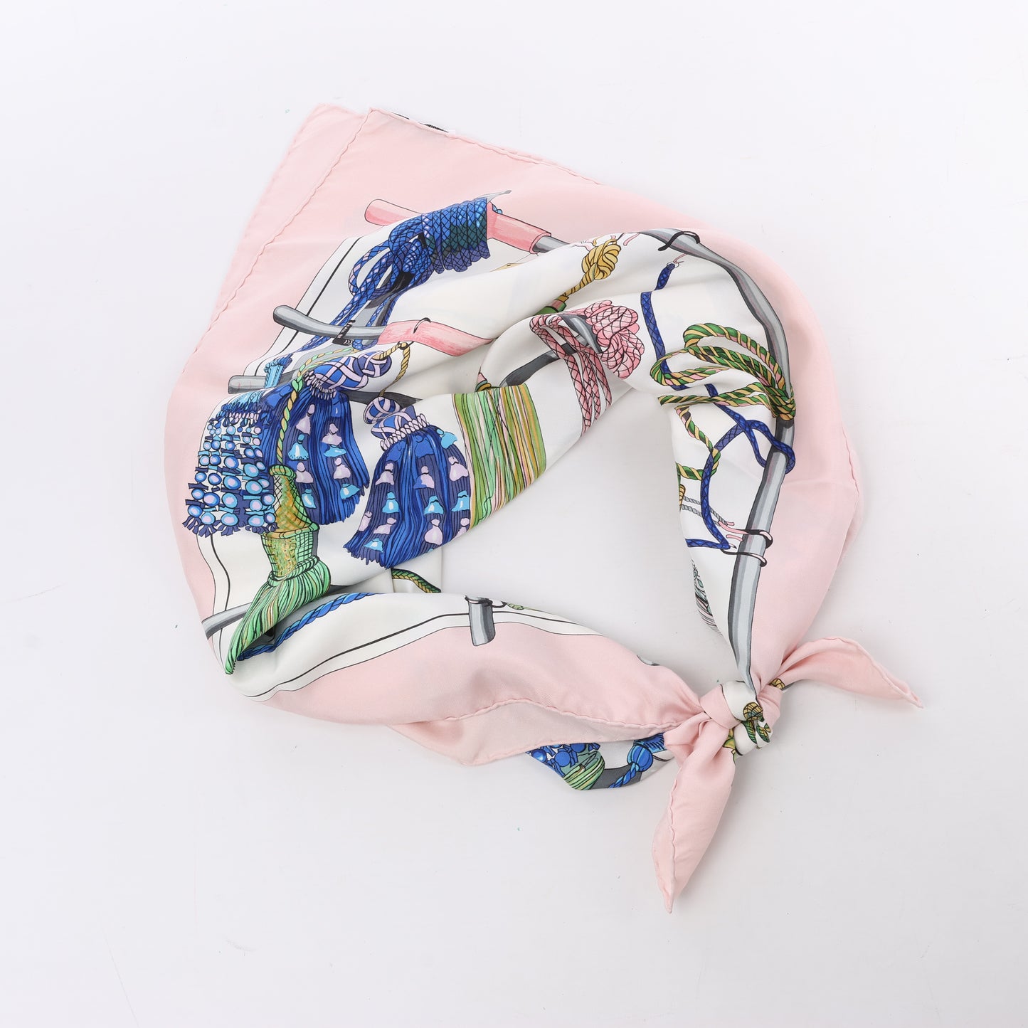 Hermes Carré 90 "PASEMENTERIE" 100% Soie Foulard