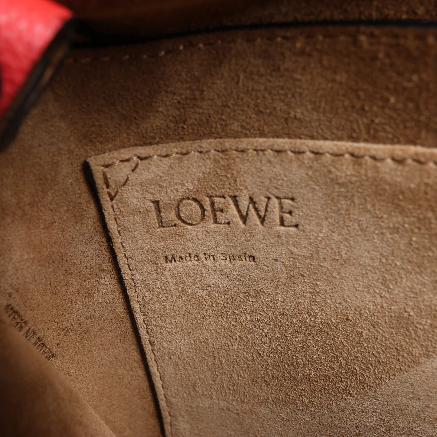 LOEWE Soft Grain Calfskin Mini Gate Crossbody Bag Scarlet Red Burnt Red
