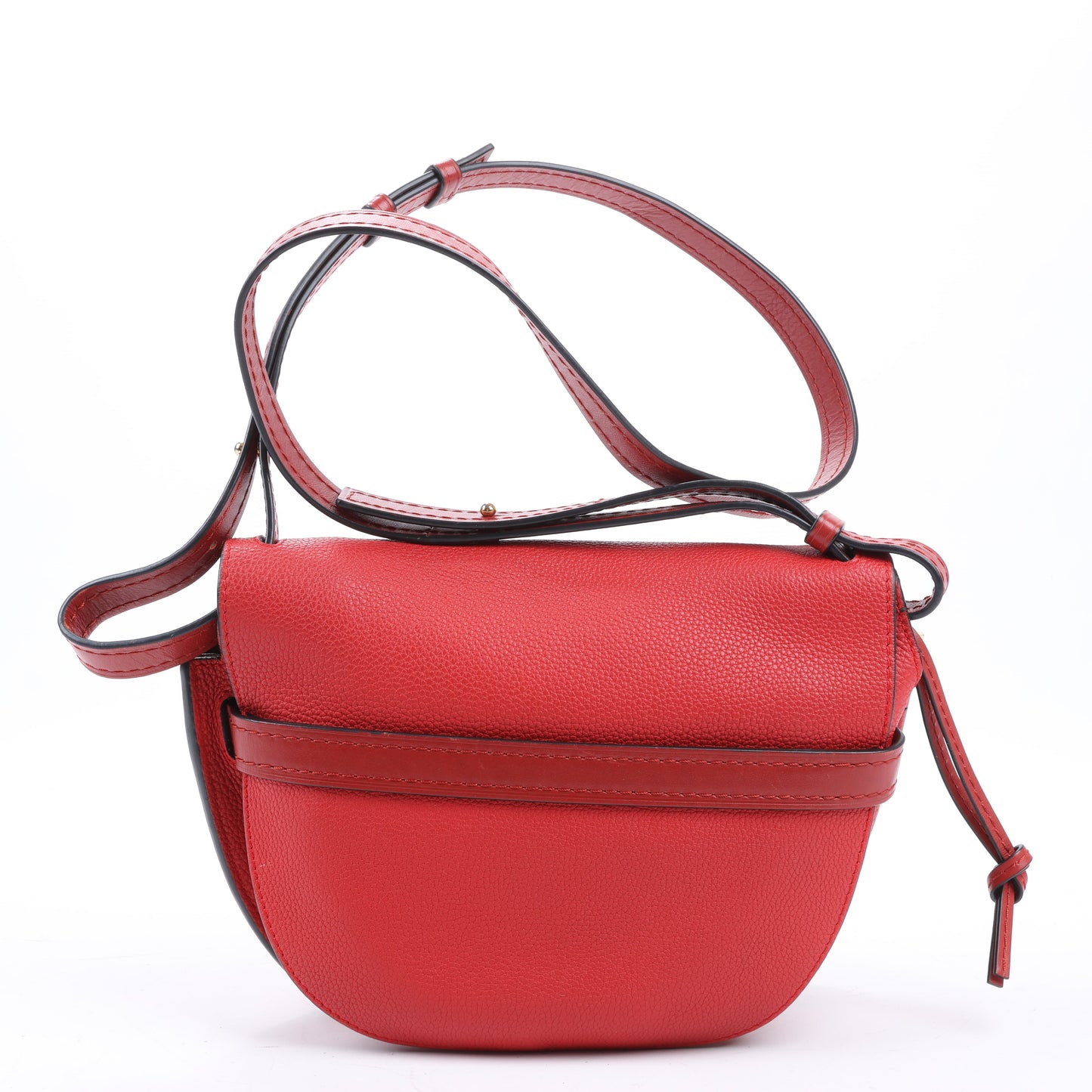 LOEWE Soft Grain Calfskin Mini Gate Crossbody Bag Scarlet Red Burnt Red