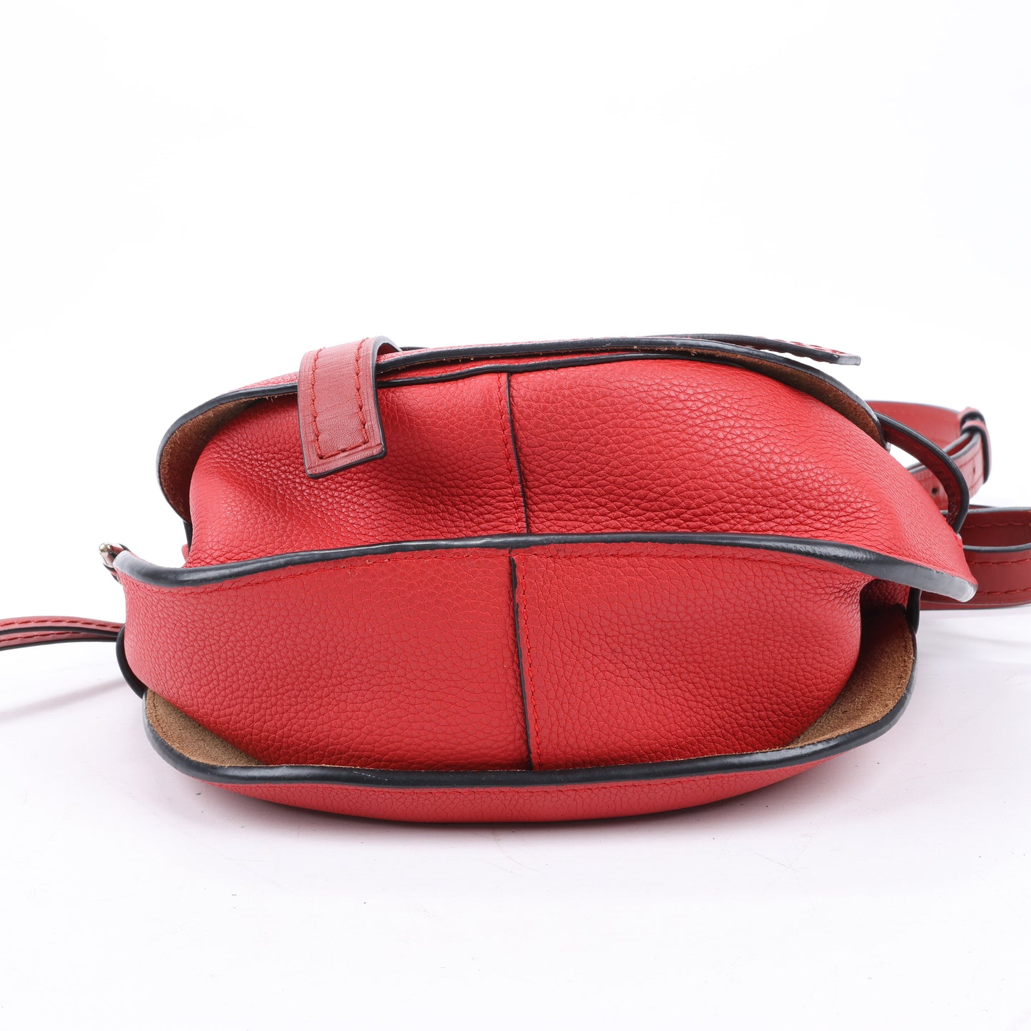 LOEWE Soft Grain Calfskin Mini Gate Crossbody Bag Scarlet Red Burnt Red