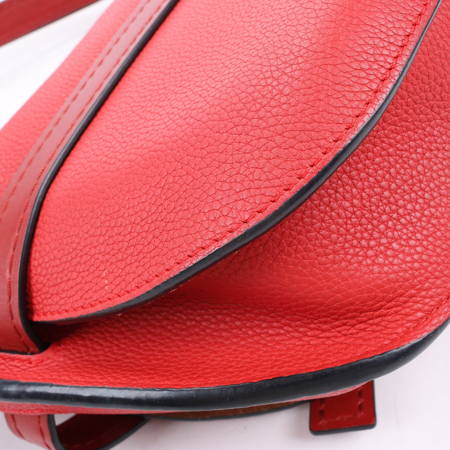 LOEWE Soft Grain Calfskin Mini Gate Crossbody Bag Scarlet Red Burnt Red