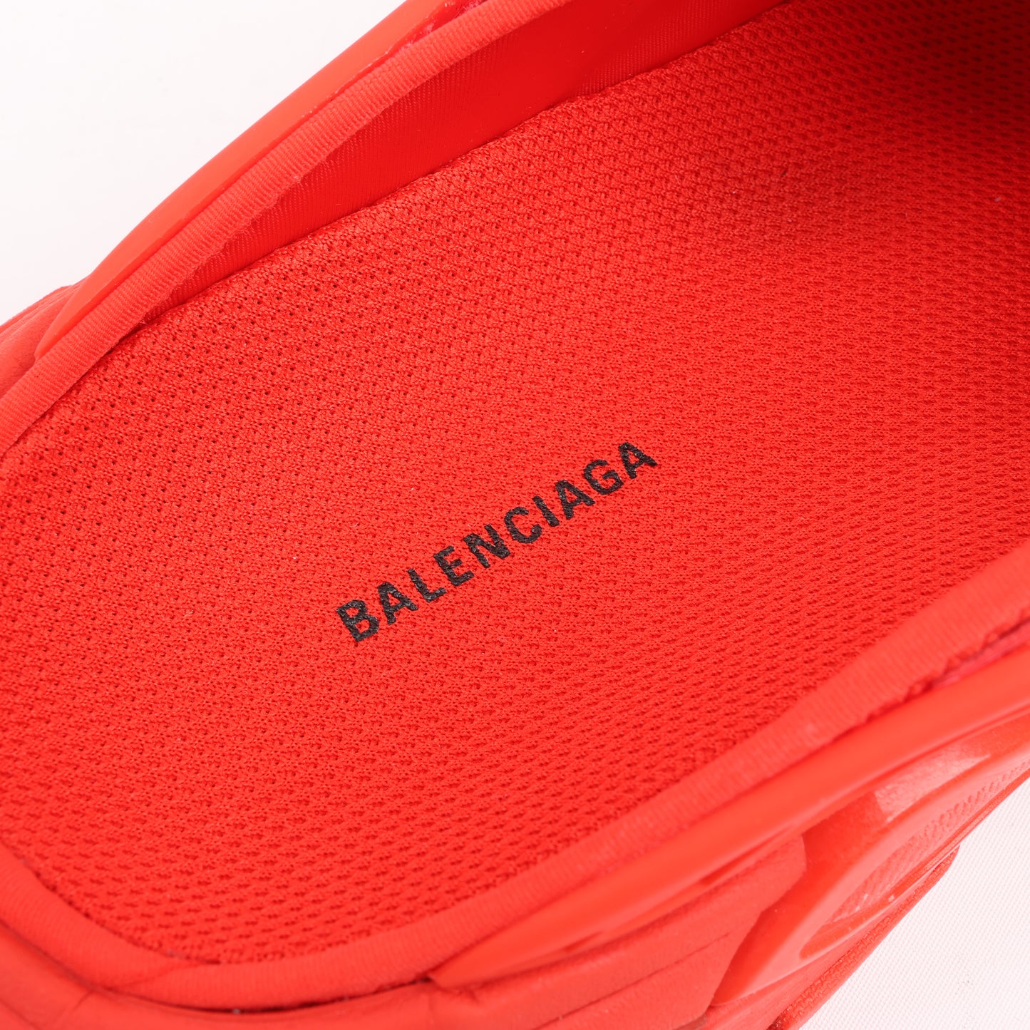 Balenciaga Stoff x Gummisandalen in Rot 618083, Größe 39 EU