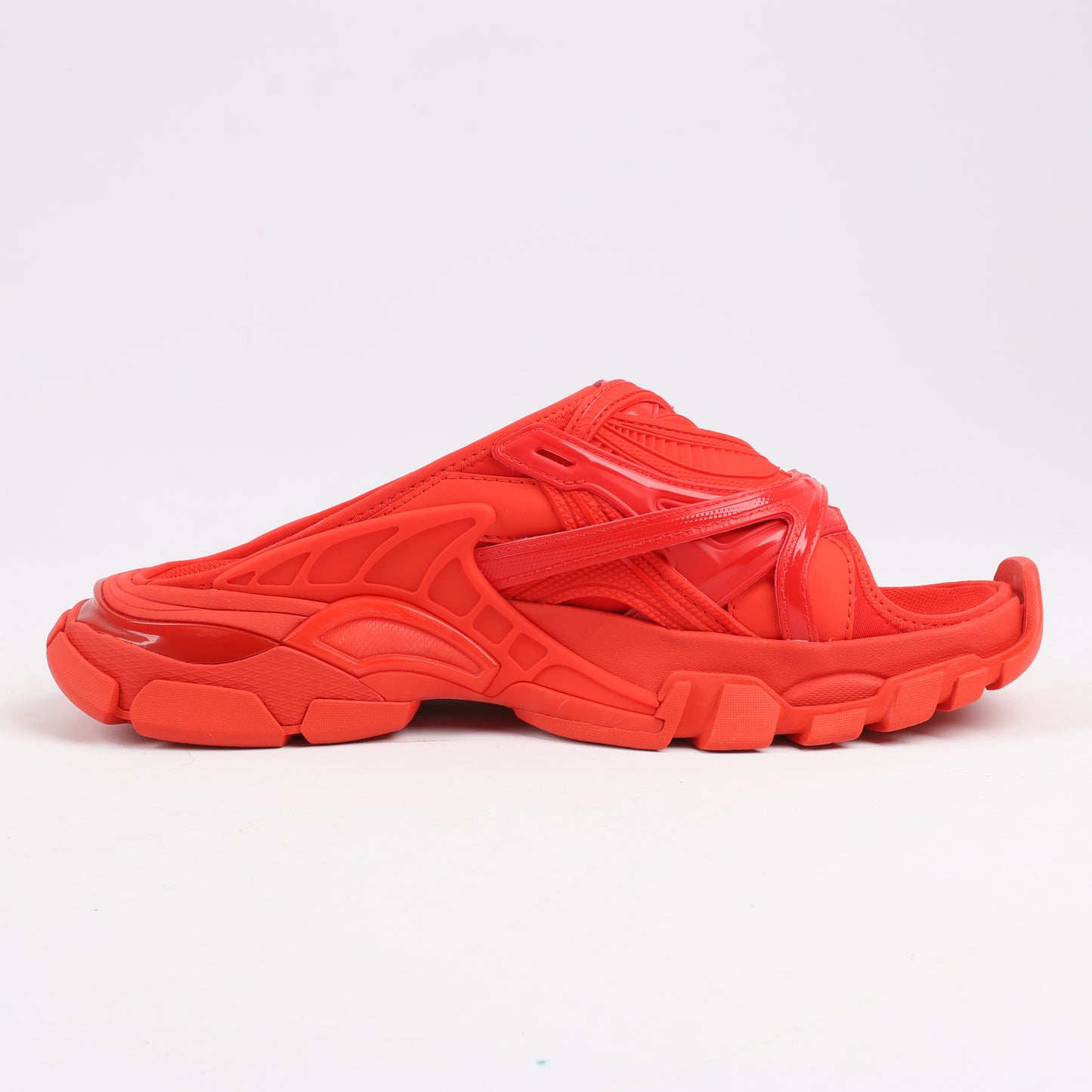 Balenciaga Stoff x Gummisandalen in Rot 618083, Größe 39 EU