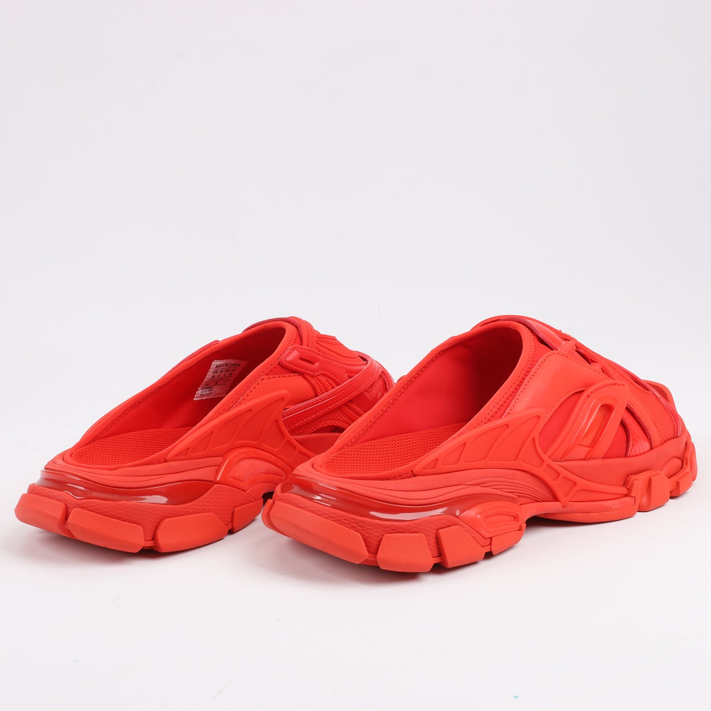 Balenciaga Stoff x Gummisandalen in Rot 618083, Größe 39 EU