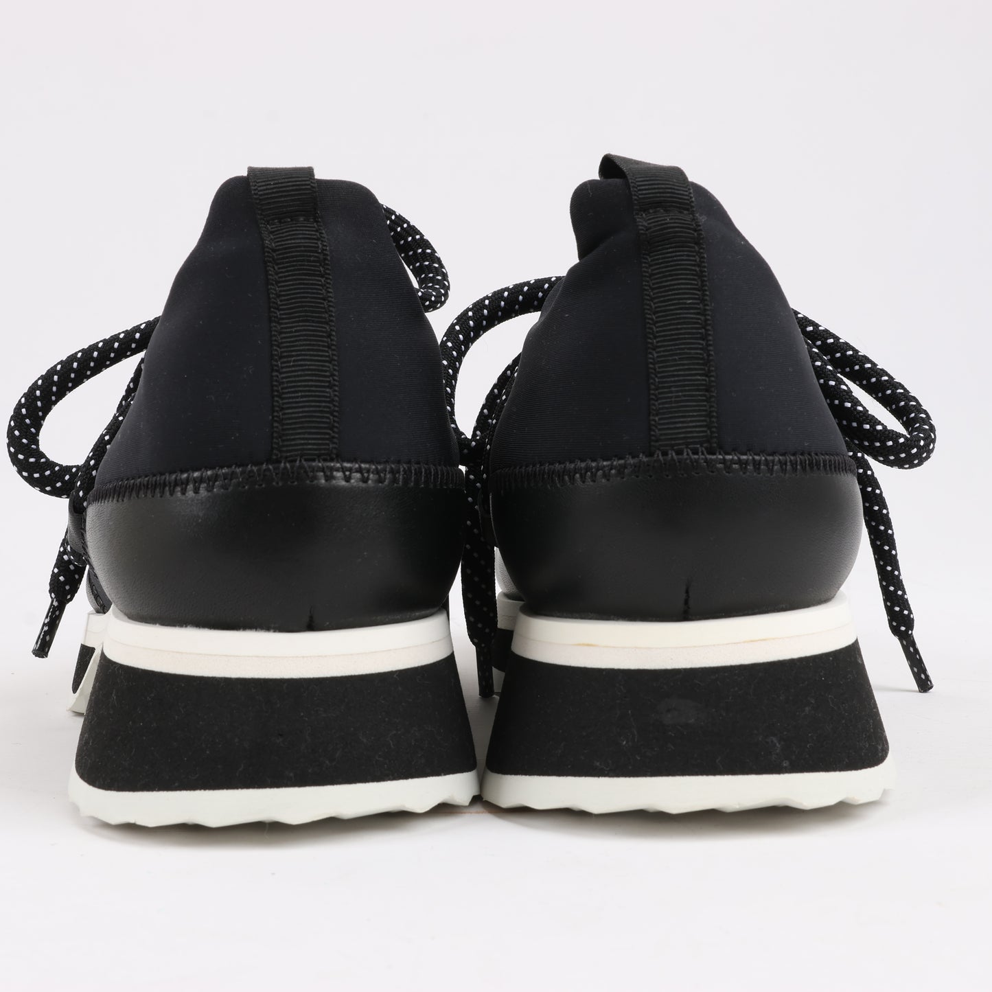 Pierre Hardy Leder x Stoff Sneakers in Schwarz x Marineblau, Größe 37 EU