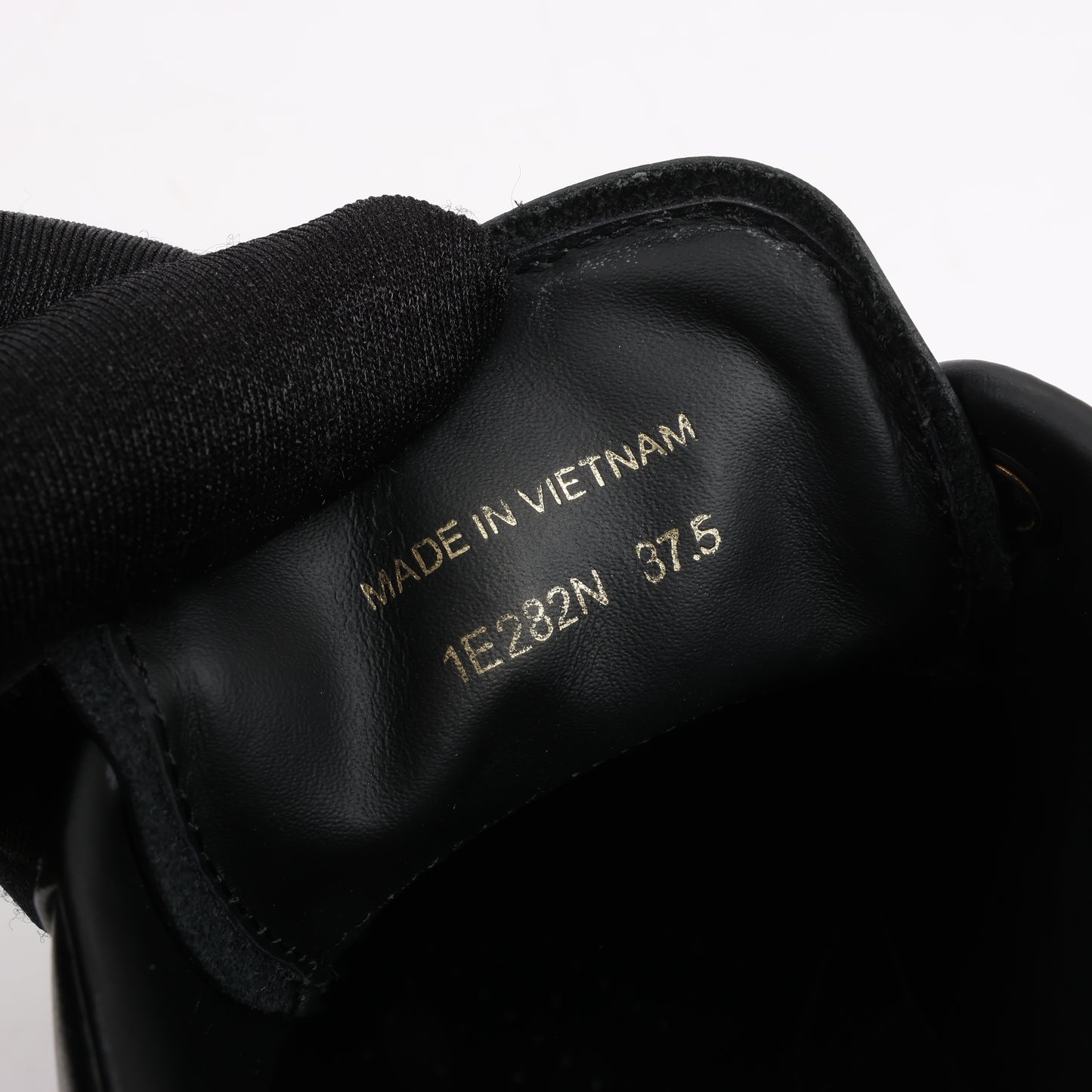 PRADA Logo-Leder-Sneaker in Schwarz × Weiß 1E282N, Größe 37,5 EU