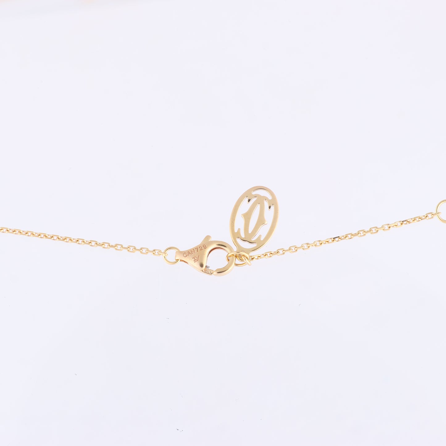 Cartier Cross Pink sapphire Necklace 750(YG) 2.9g