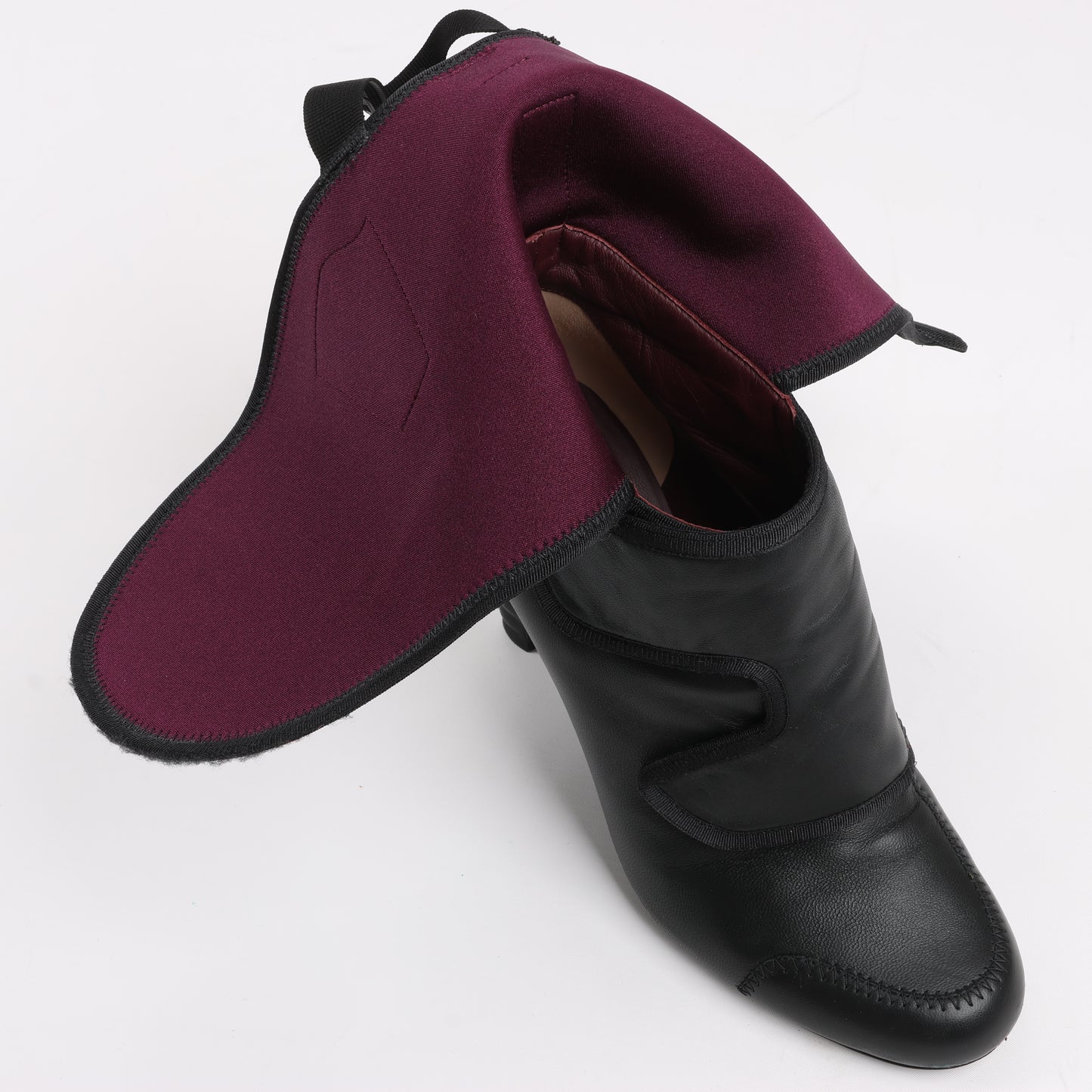 Fendi Lederstiefeletten in Schwarz, Größe 38 EU