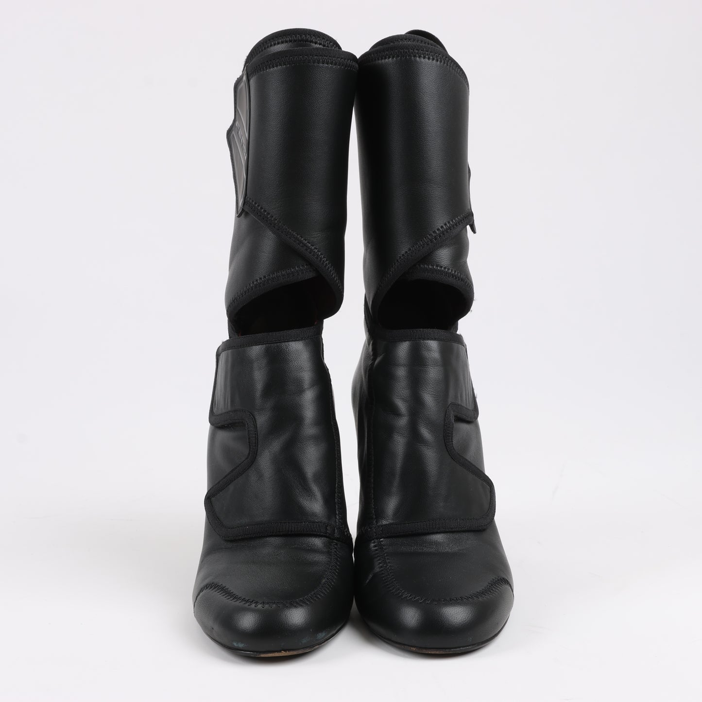 Fendi Lederstiefeletten in Schwarz, Größe 38 EU