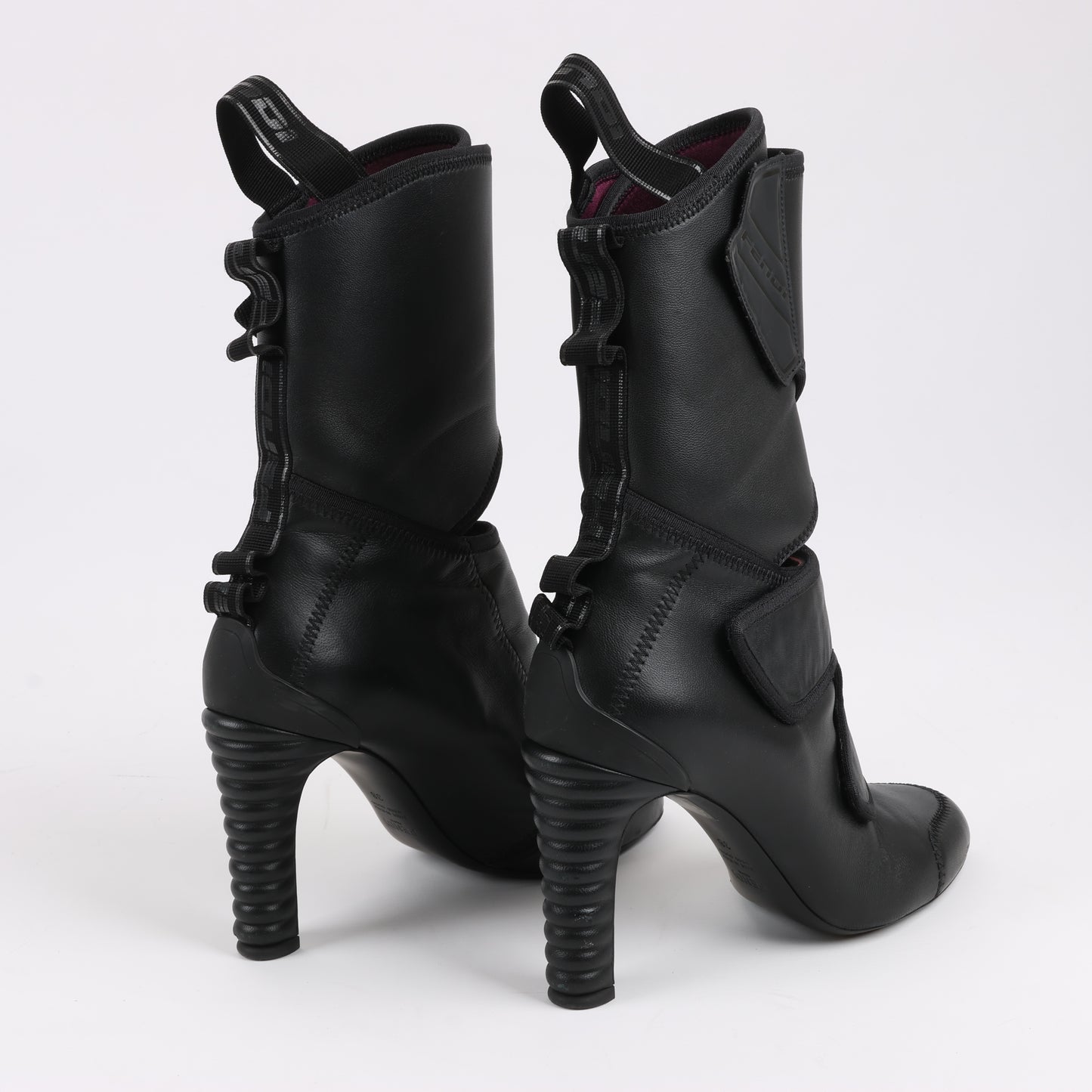 Fendi Lederstiefeletten in Schwarz, Größe 38 EU