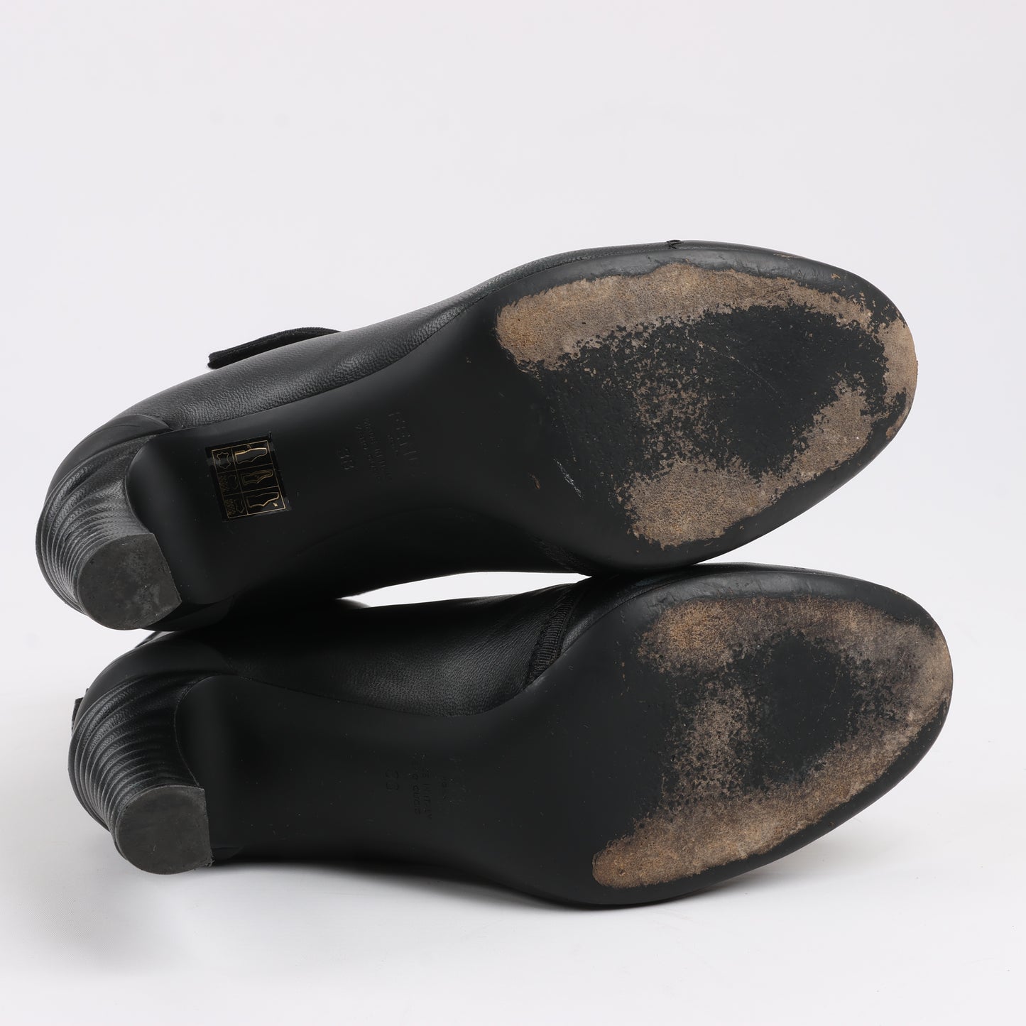 Fendi Lederstiefeletten in Schwarz, Größe 38 EU