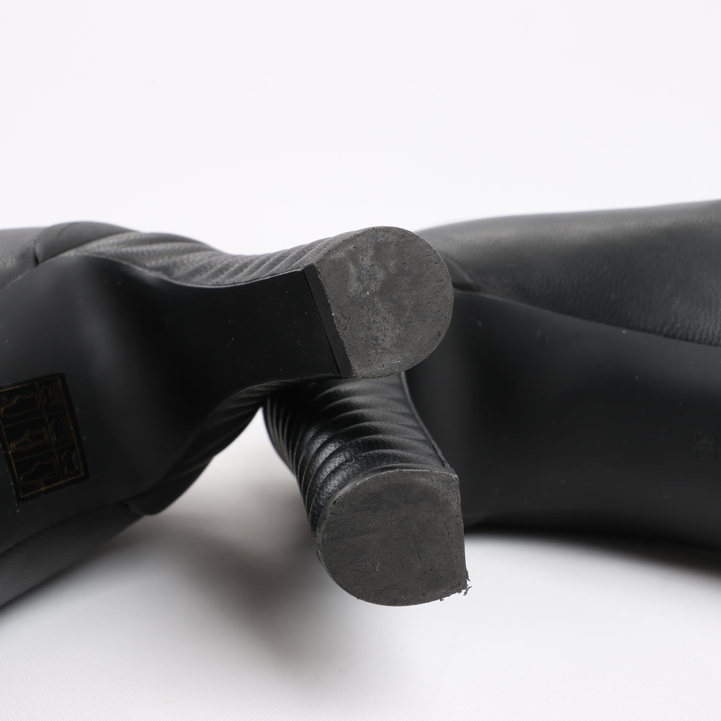 Fendi Lederstiefeletten in Schwarz, Größe 38 EU