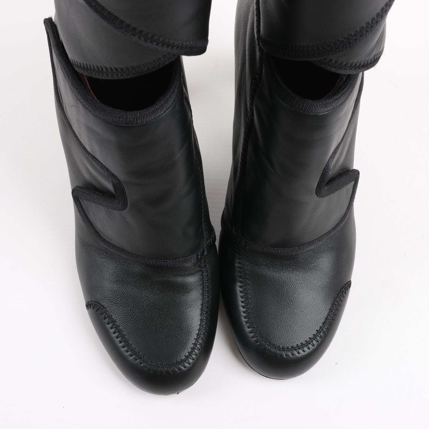 Fendi Lederstiefeletten in Schwarz, Größe 38 EU